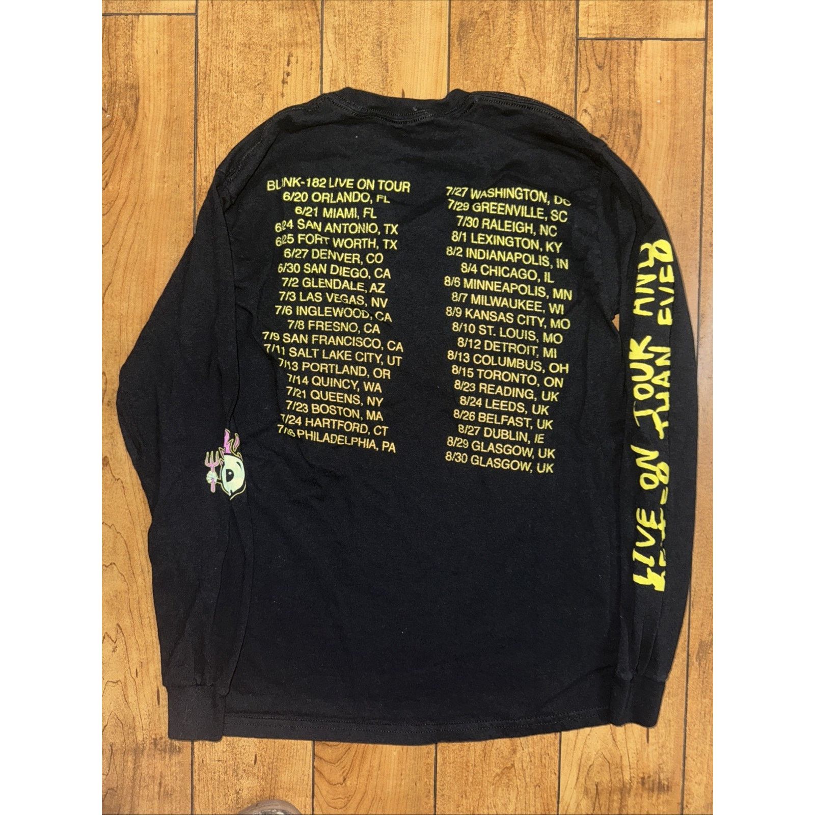 Band Tees × Vintage Blink-182 Long Sleeve Band Shirt Black S Neon Pop Punk Size US S / EU 44-46 / 1 - 6 Thumbnail