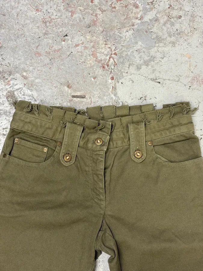 Alexander McQueen SS2002 Alexander Mcqueen Green Distressed Pants Size US 30 / EU 46 - 8 Thumbnail
