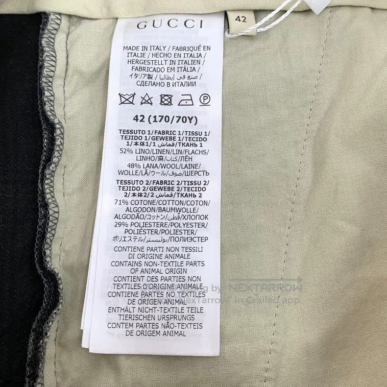 Gucci Gucci Colour-blocked plaid logo jacquard stitching linen c Size 27" / US 4 / IT 40 - 7 Thumbnail