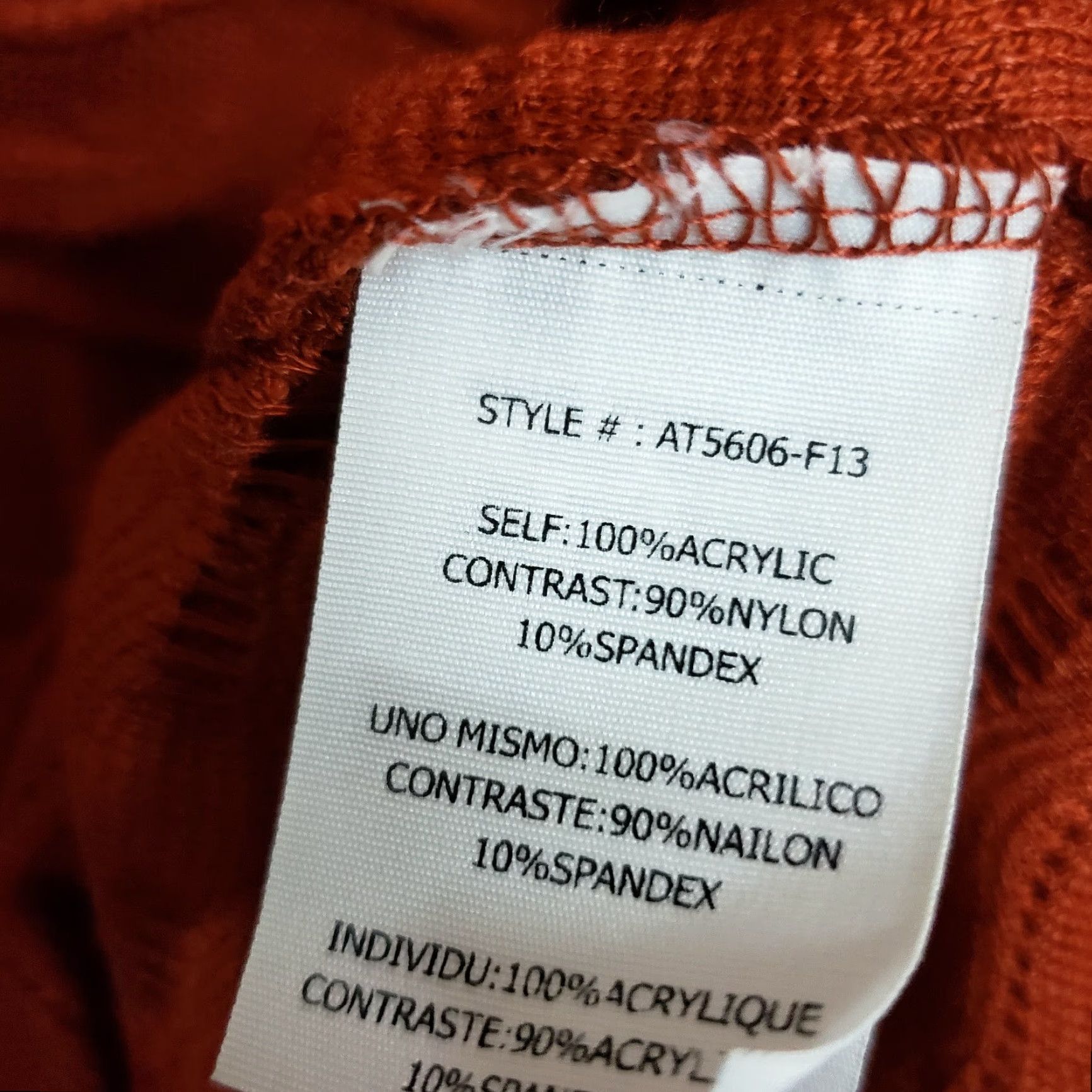 Vintage a'reve Womens Sweater L Orange Long Sleeve Lace Detail Pullover Knit Modern Regular Size Size L / US 10 / IT 46 - 5 Thumbnail