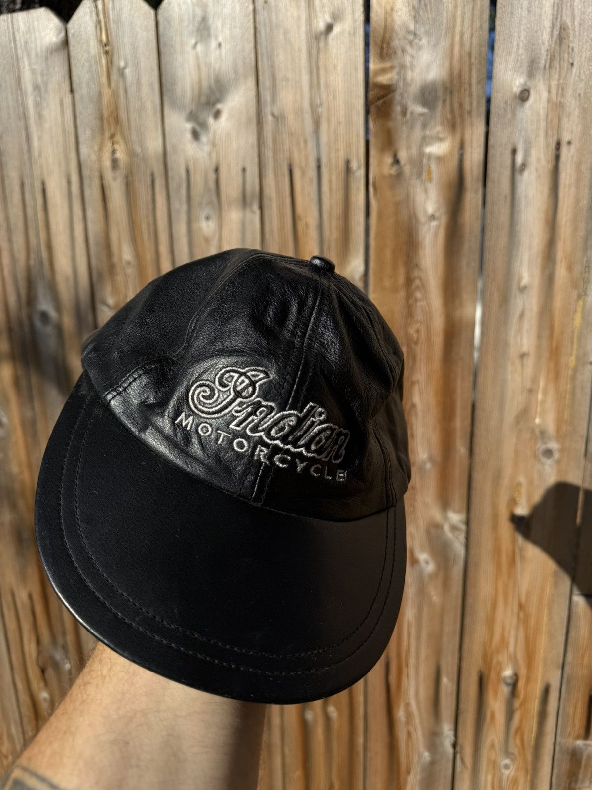 Indian Motorcycle Vintage Indian Motorcycles Hat Strapback Black Leather Size ONE SIZE - 2 Thumbnail