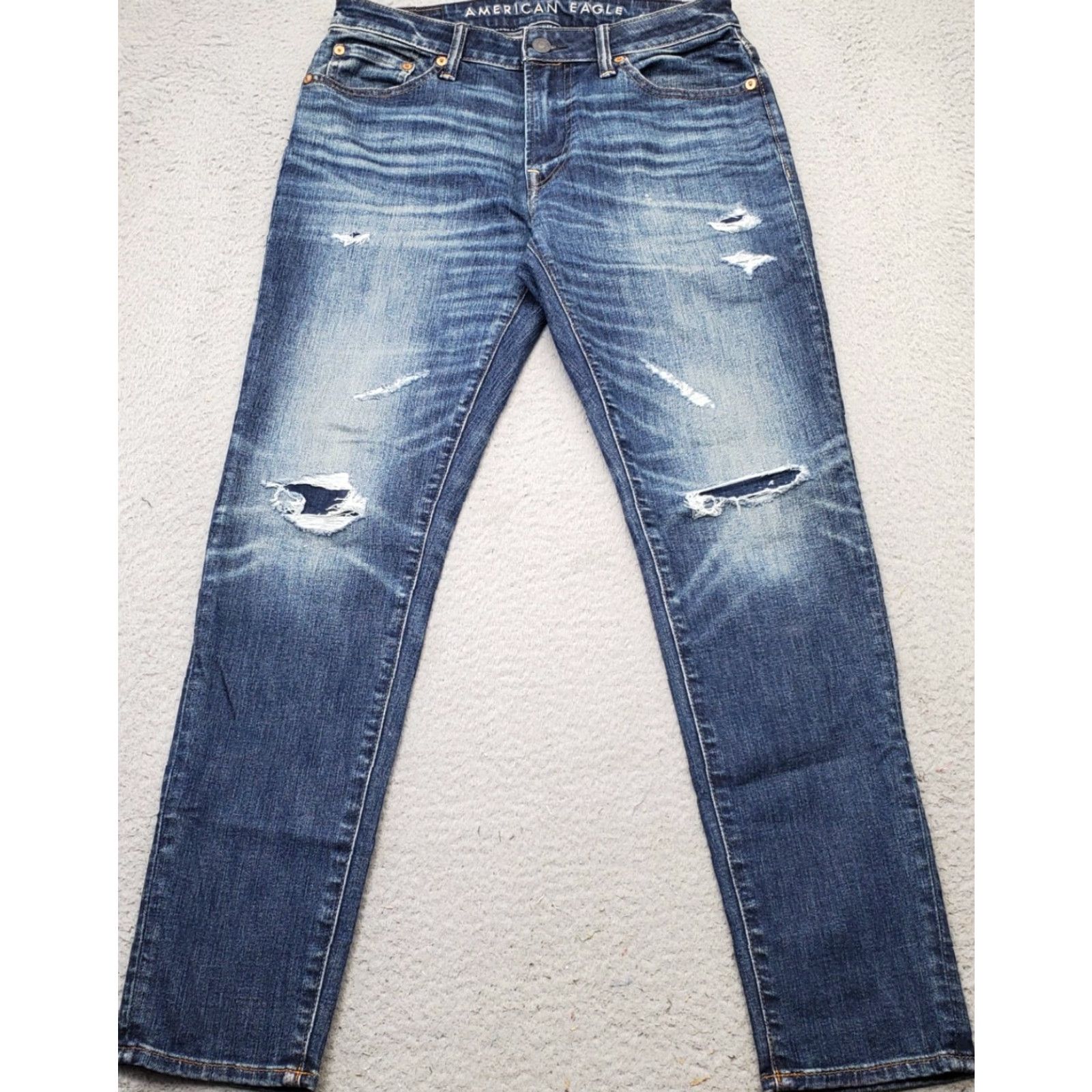 American Eagle Outfitters American Eagle Outfitters Skinny Jeans Mens Size 30 Blue Denim 5-Pocket Design Size US 30 / EU 46 - 2 Thumbnail