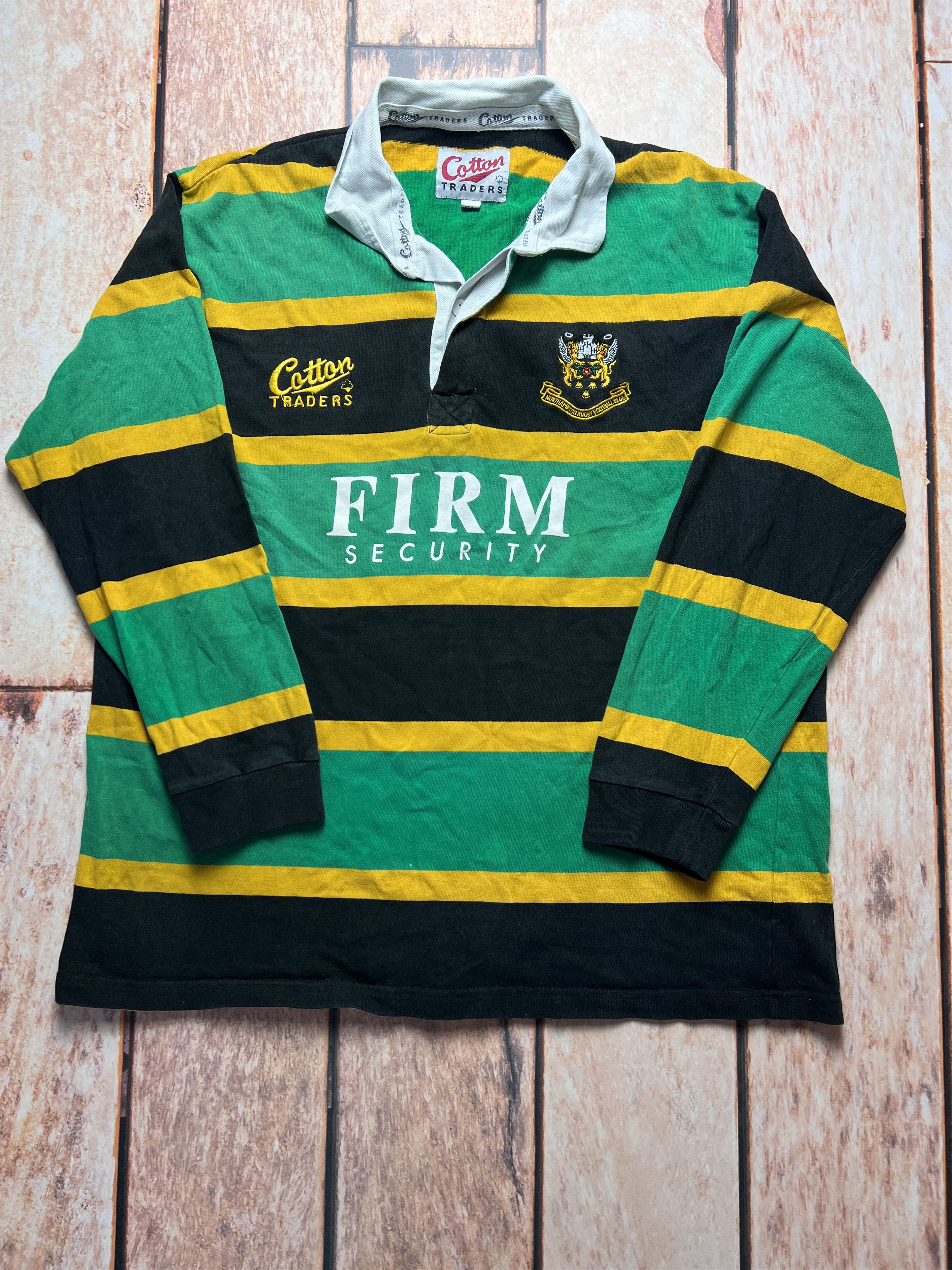 image of Cotton Traders Northamton Saints 1995 Rugby Union Jersey, Men's (Size 2XL)