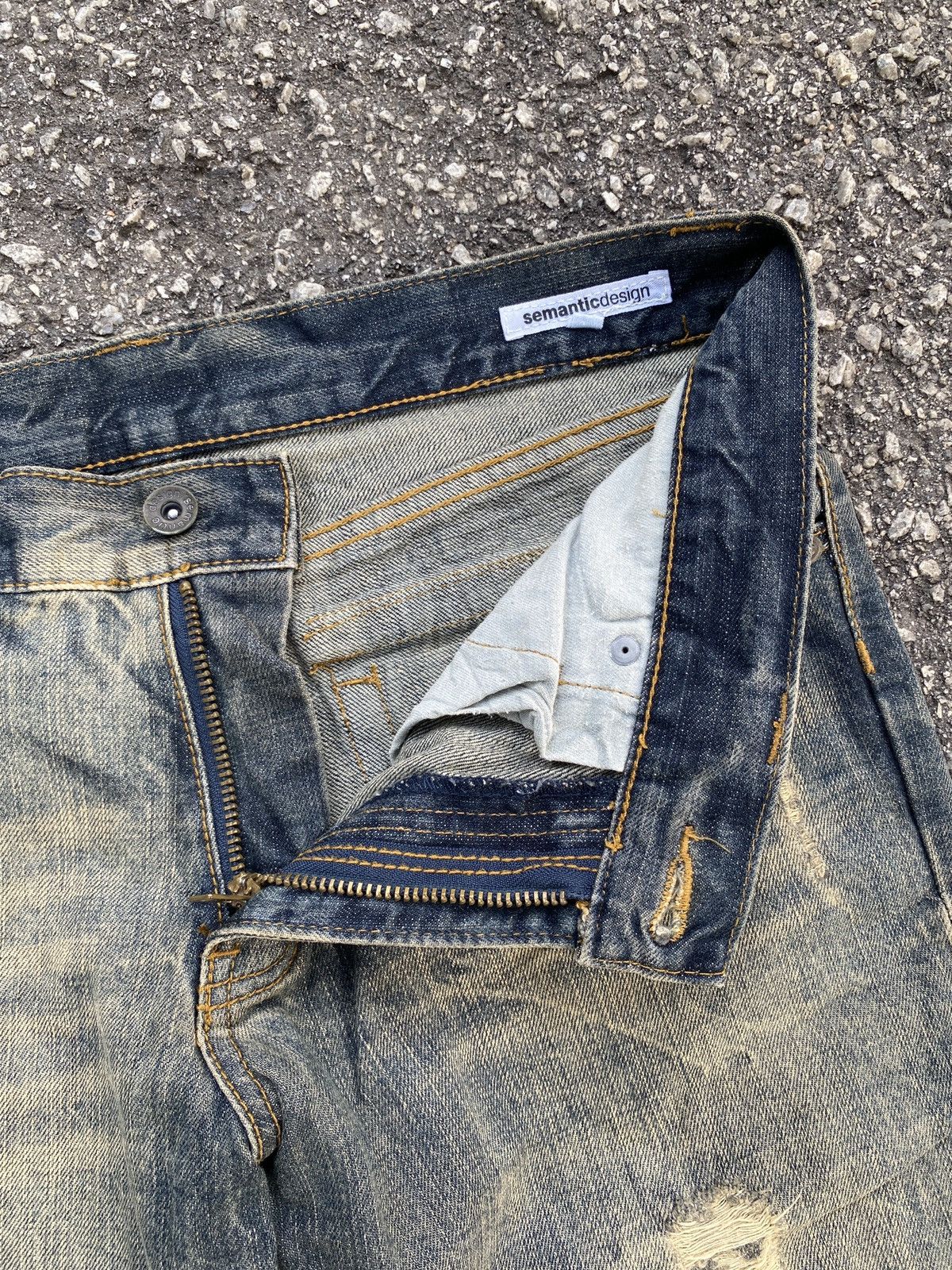 Japanese Brand Japanese Brand Semantics Design Flare Distressed Denim Size US 32 / EU 48 - 15 Thumbnail