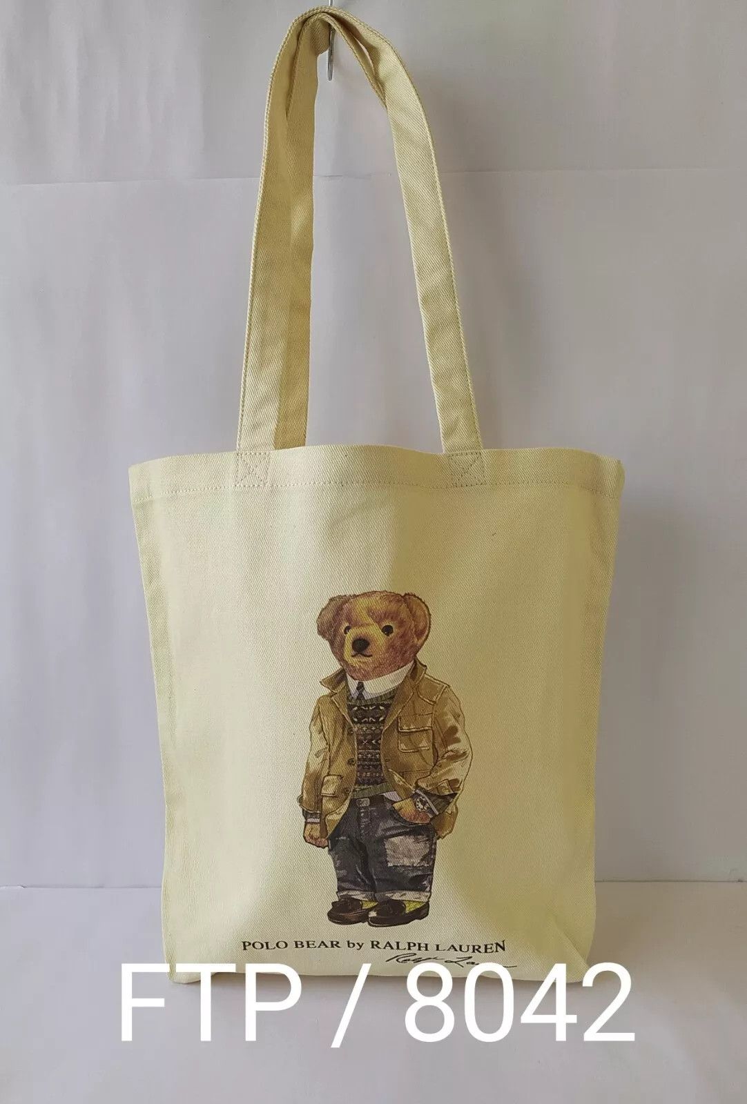 Polo Ralph Lauren Polo Ralph Lauren Polo Bear Cotton Canvas Tote Bag IFD 8042 Size ONE SIZE - 12 Thumbnail