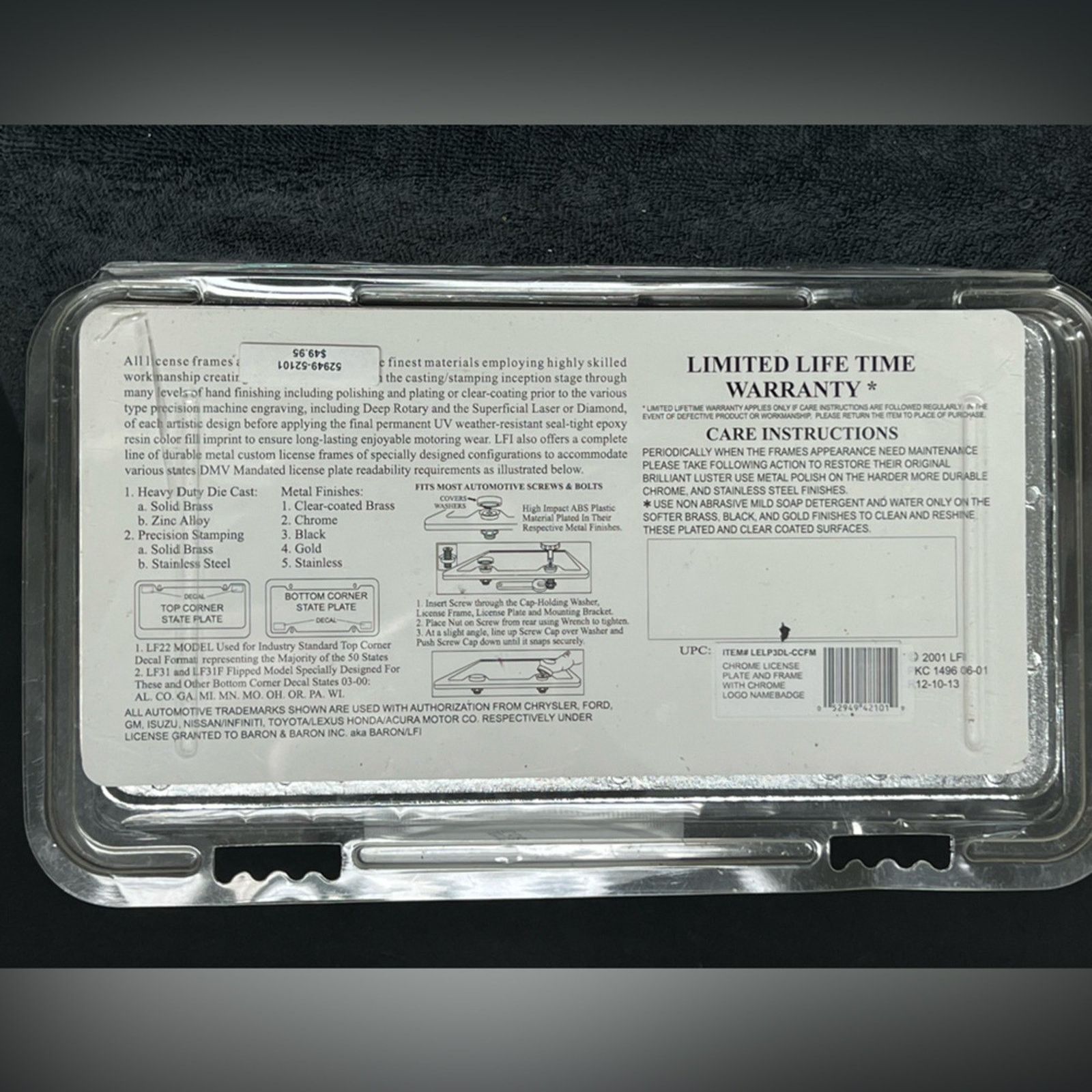 Other Lexus 3D Chrome Heavy Steel License Plate Chrome Frame $49 Size ONE SIZE - 3 Thumbnail