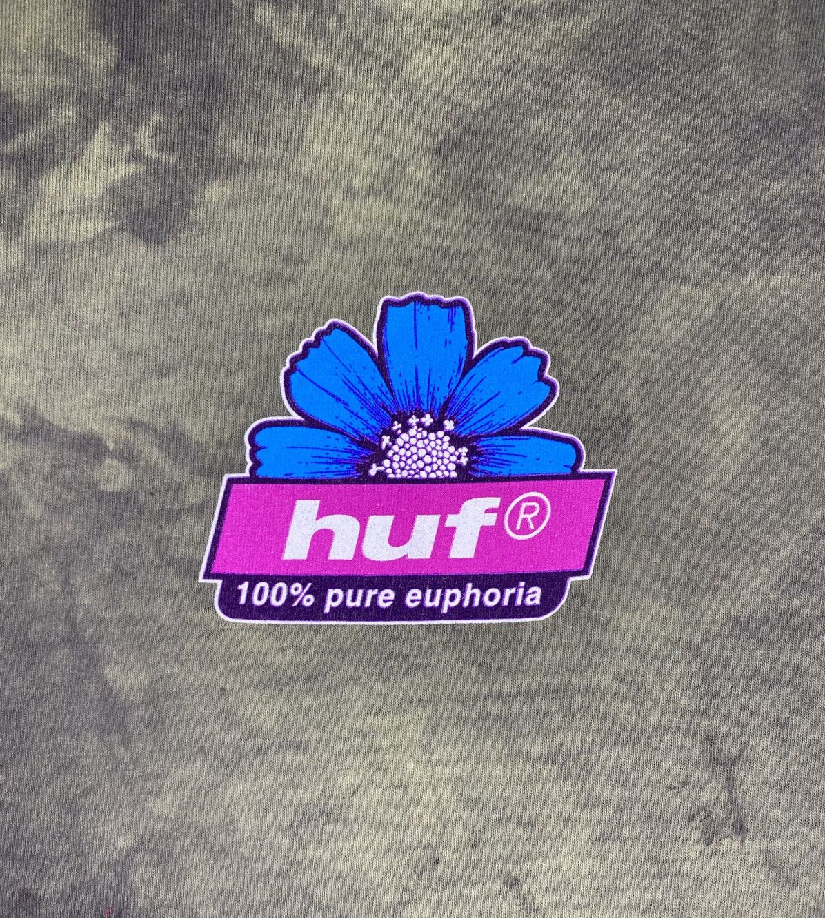Huf Huf 100% pure euphoria Dark Green Tie Dye Large Mens L Skate Size US L / EU 52-54 / 3 - 2 Thumbnail