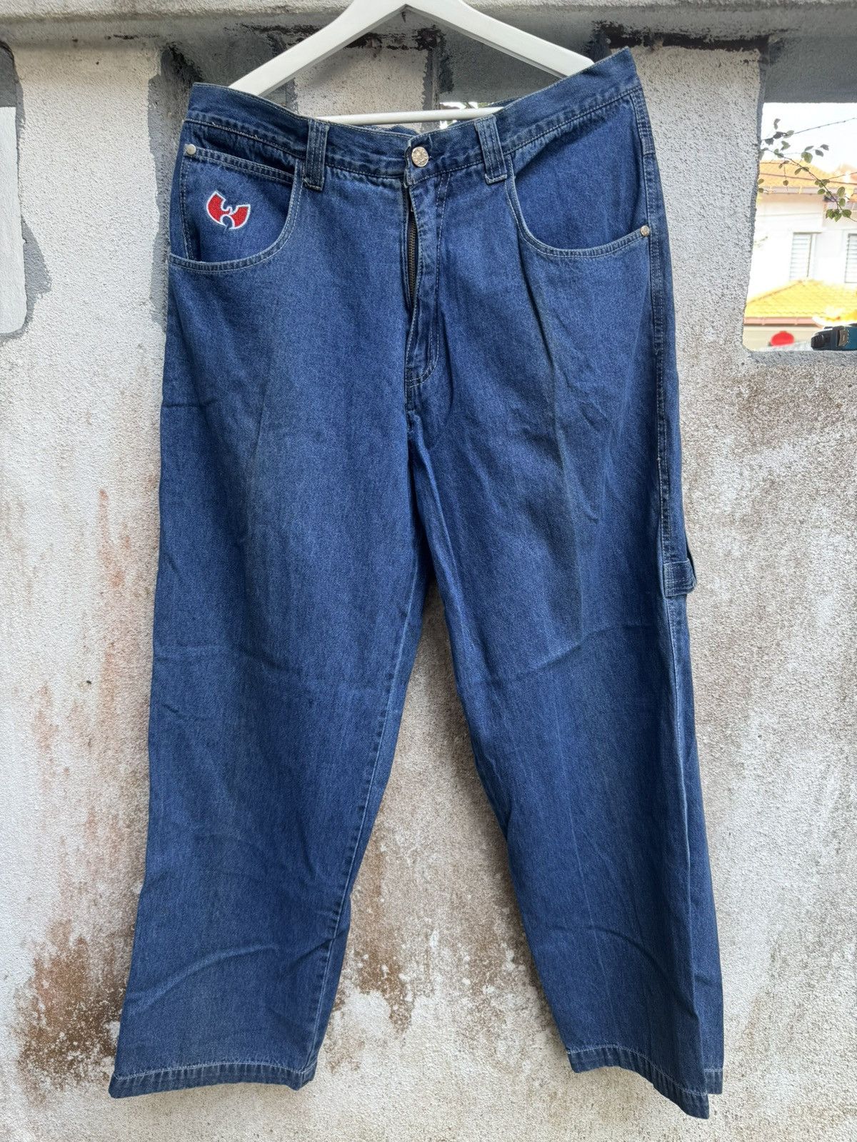 If Six Was Nine × Vintage × Wu-Tang Clan Vintage 90s WU TANG CLAN Baggy HipHop Flare Jeans BOSS01 Size US 34 / EU 50 - 2 Thumbnail