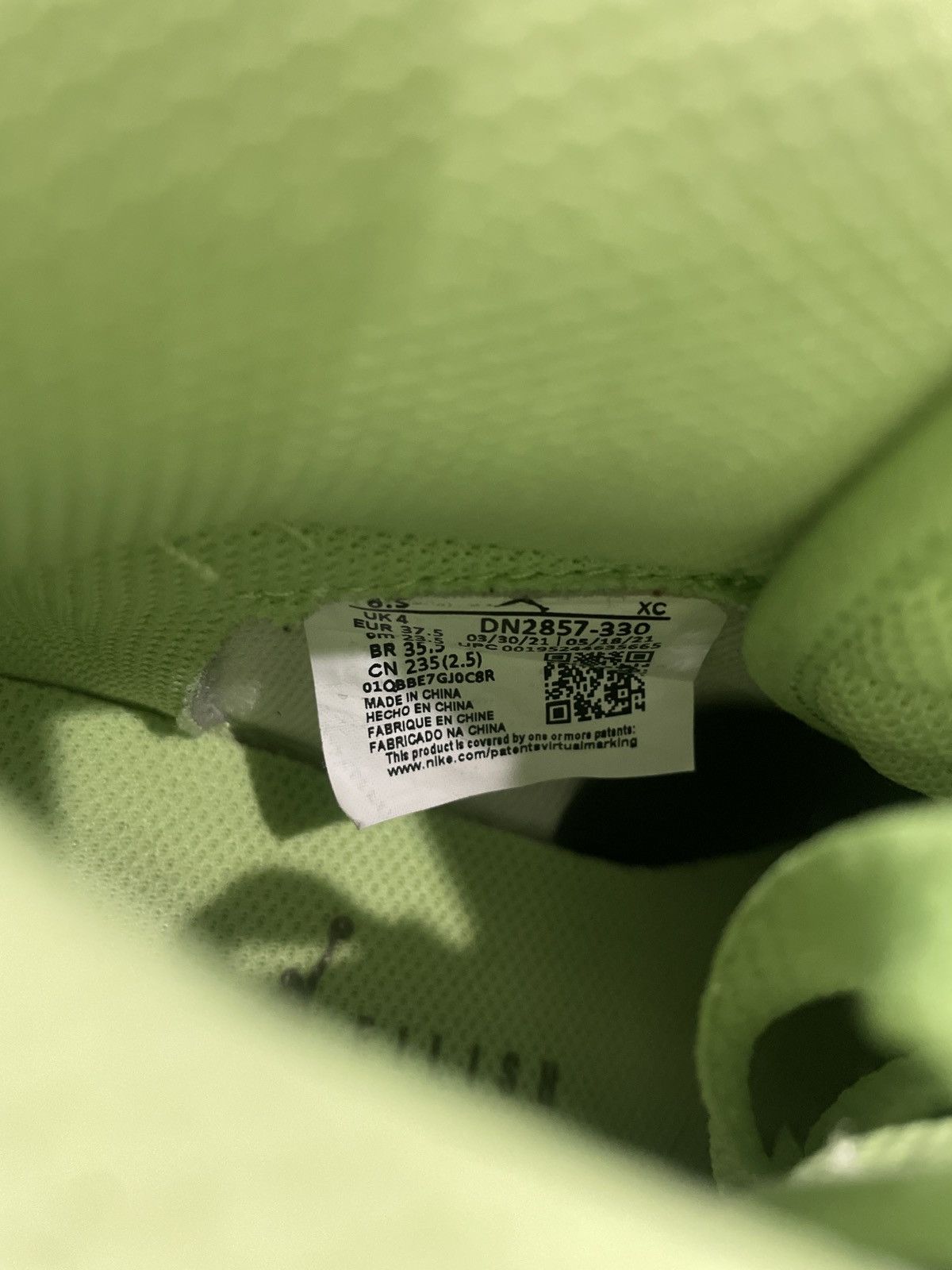 Billie Eilish × Nike Billie Eilish Jordan 1 Retro AJKO Ghost Green Size US 6.5 / IT 36.5 - 6 Thumbnail