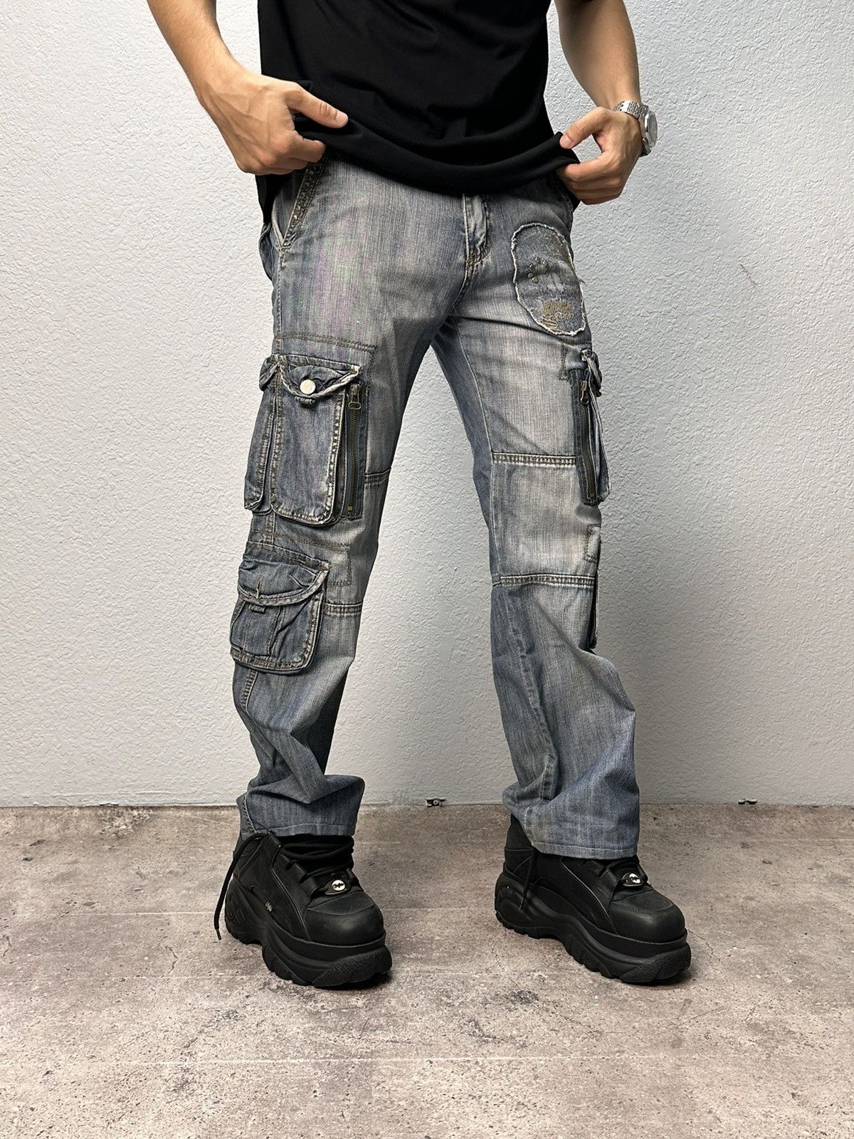If Six Was Nine LGB Baggy GOA Flare Military Style Cargo Pants Tornado Mart Size US 30 / EU 46 - 6 Thumbnail