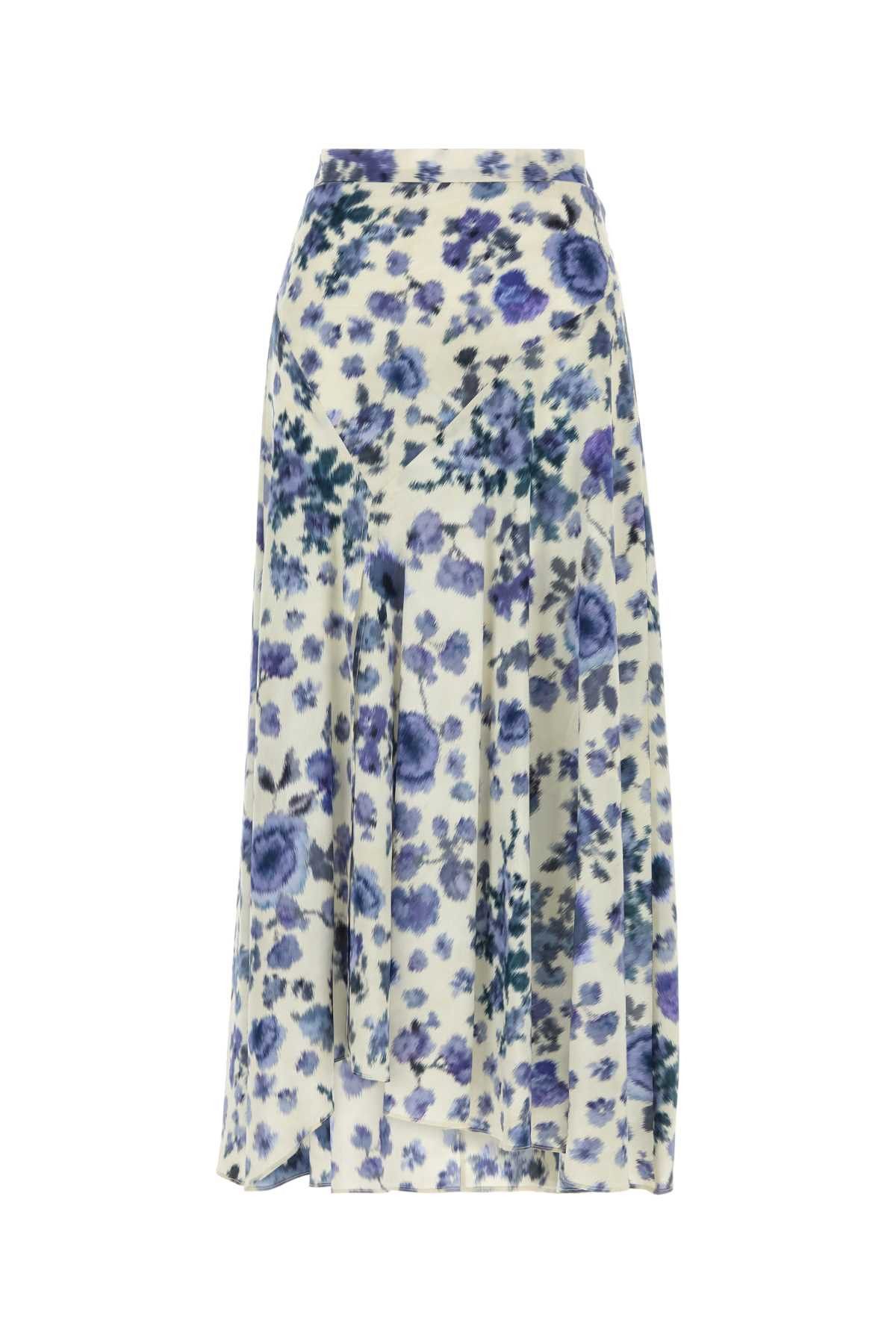 Isabel Marant Printed Stretch Silk Sakura Skirt Size M / US 6-8 / IT 42-44 - 1 Thumbnail