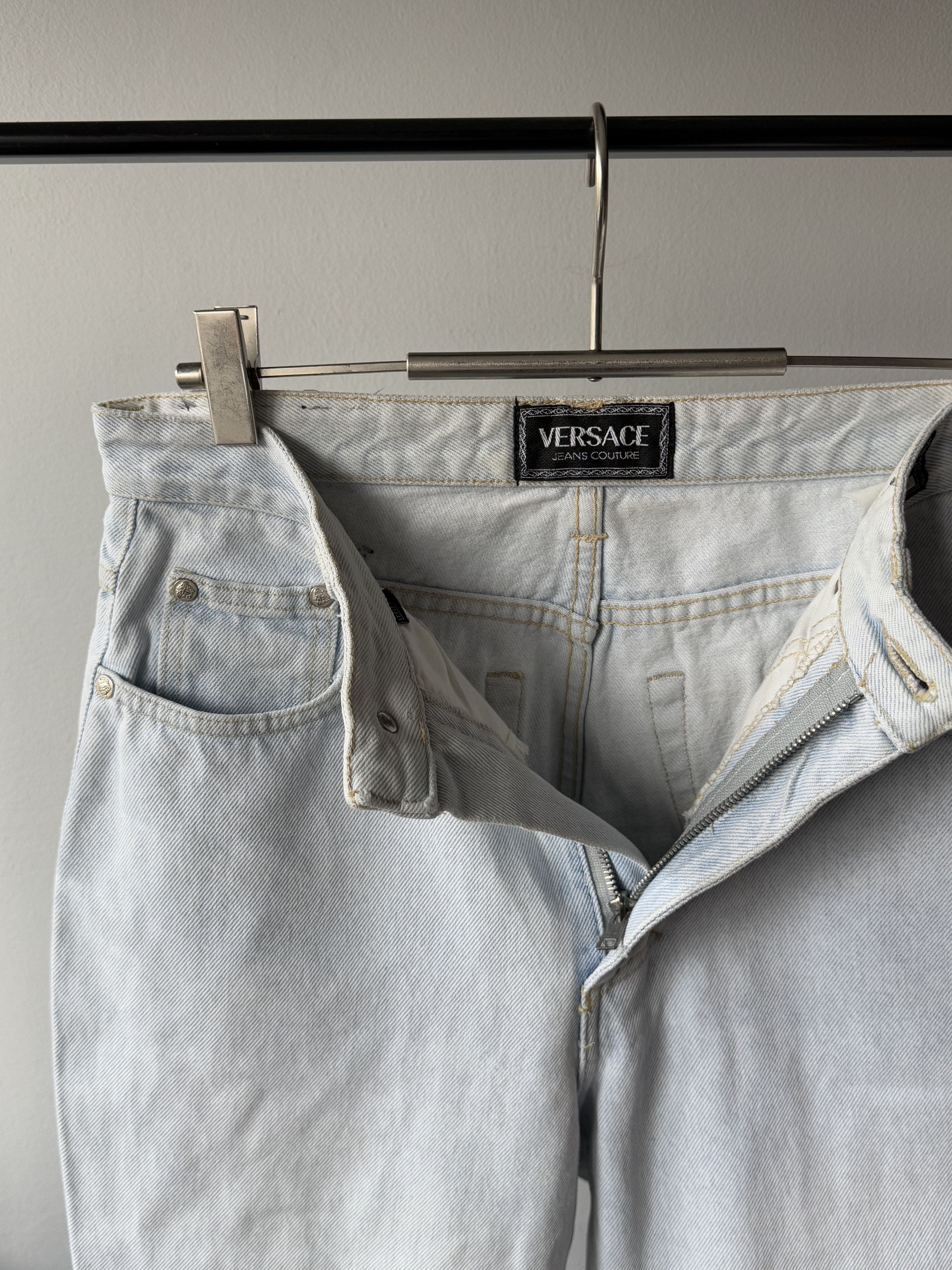 Versace Jeans Couture Vintage 90's Versace Jeans Couture Light Blue Denim Jeans Size US 30 / EU 46 - 6 Thumbnail