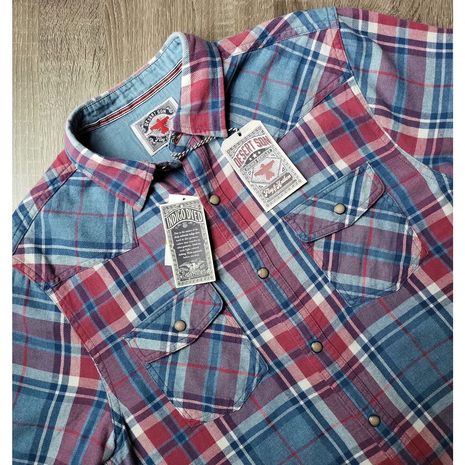 Flag & Anthem NWT DESERT SON Dierks Bentley Flag Anthem Western Pearl Snap Size US S / EU 44-46 / 1 - 3 Thumbnail