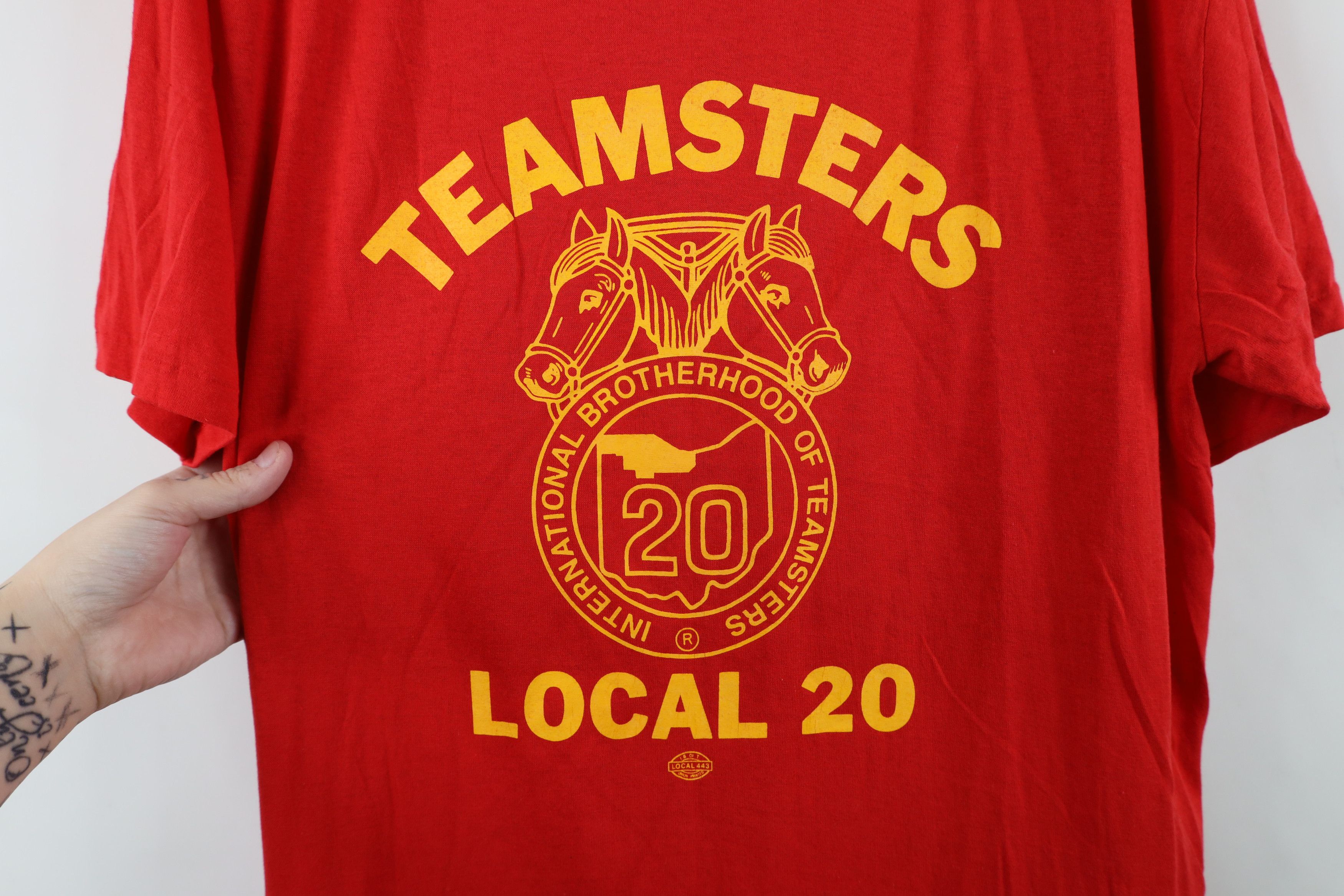 Vintage Vintage 70s Union Local 20 Short Sleeve T-Shirt USA Size US XXL / EU 58 / 5 - 4 Thumbnail