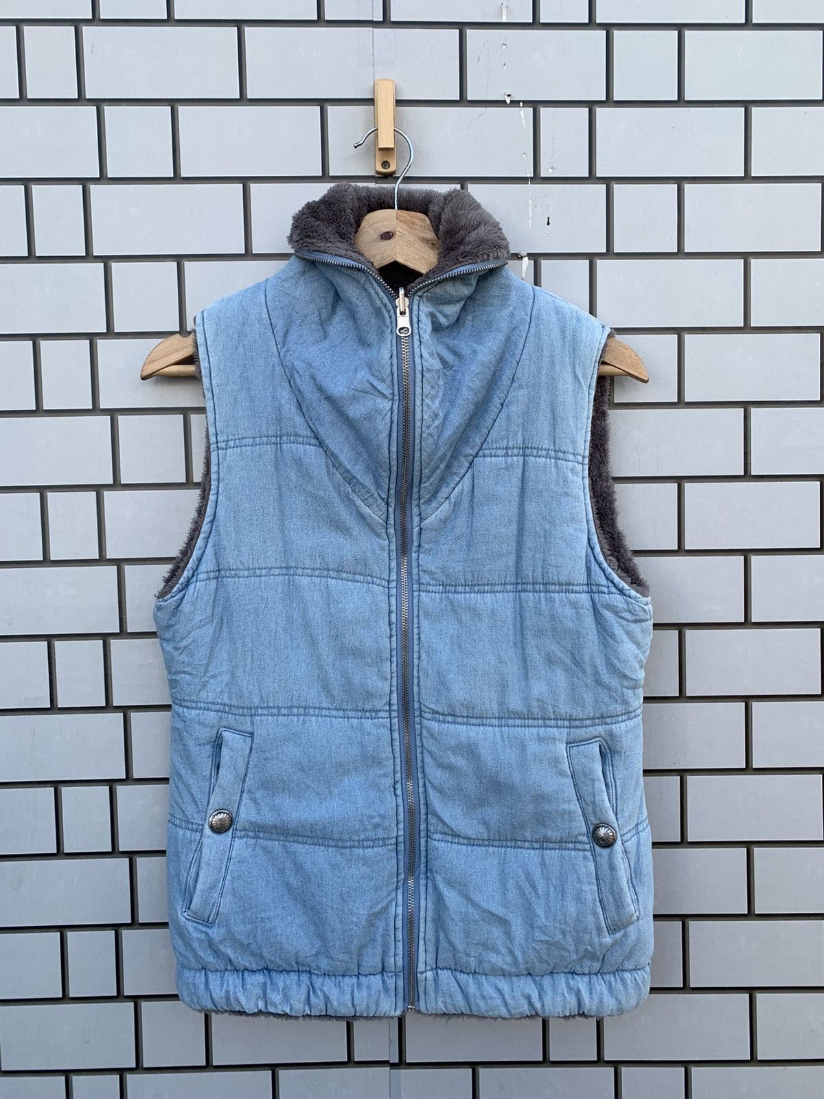 Indigo × Japanese Brand Vintage Japanese Brand Look Jeans Reversible Vest Size US M / EU 48-50 / 2 - 9 Thumbnail