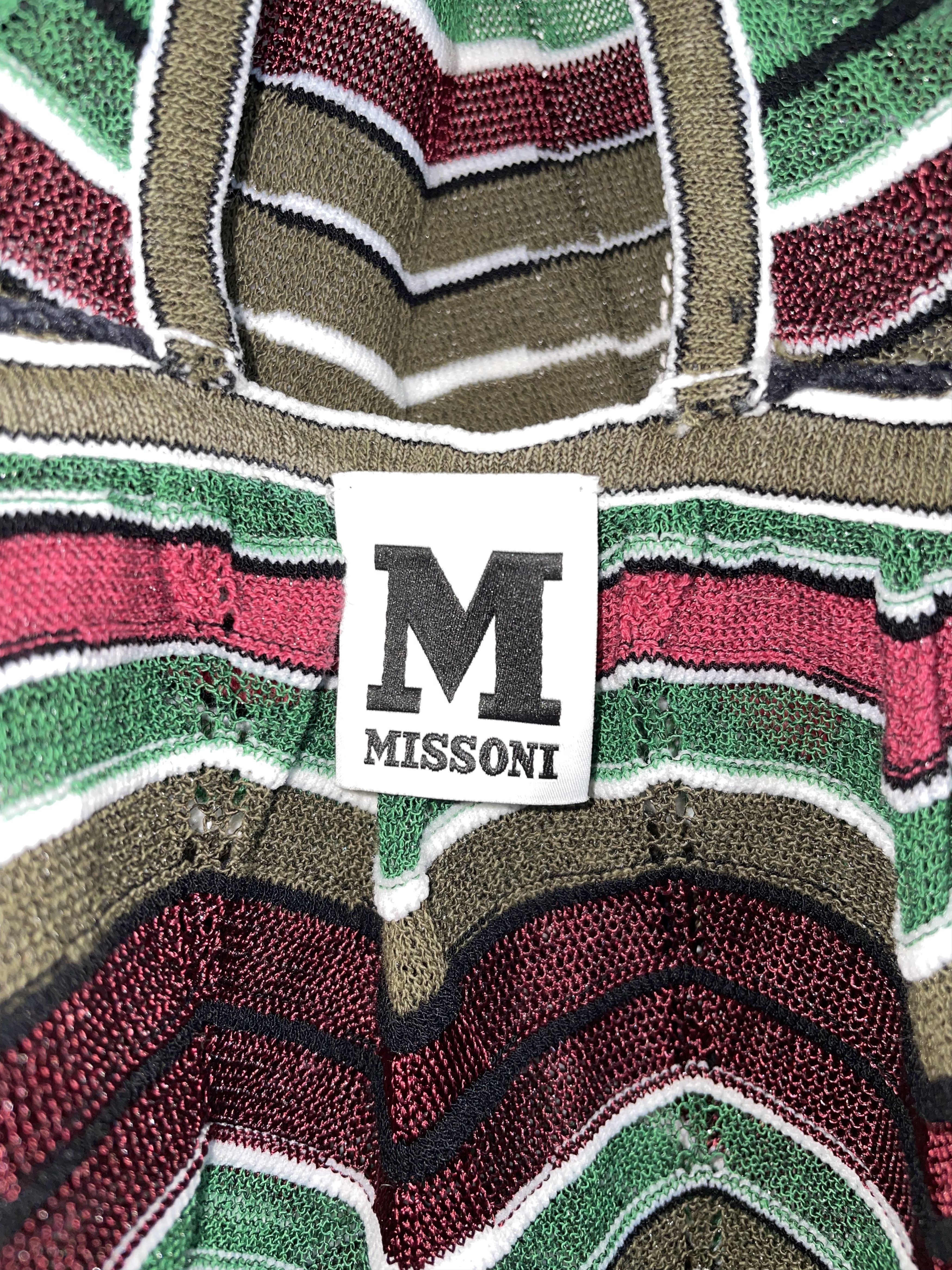 Missoni M Missoni | Chevron and Stripe Halter Top | Sz IT38 Size XS / US 0-2 / IT 36-38 - 3 Thumbnail