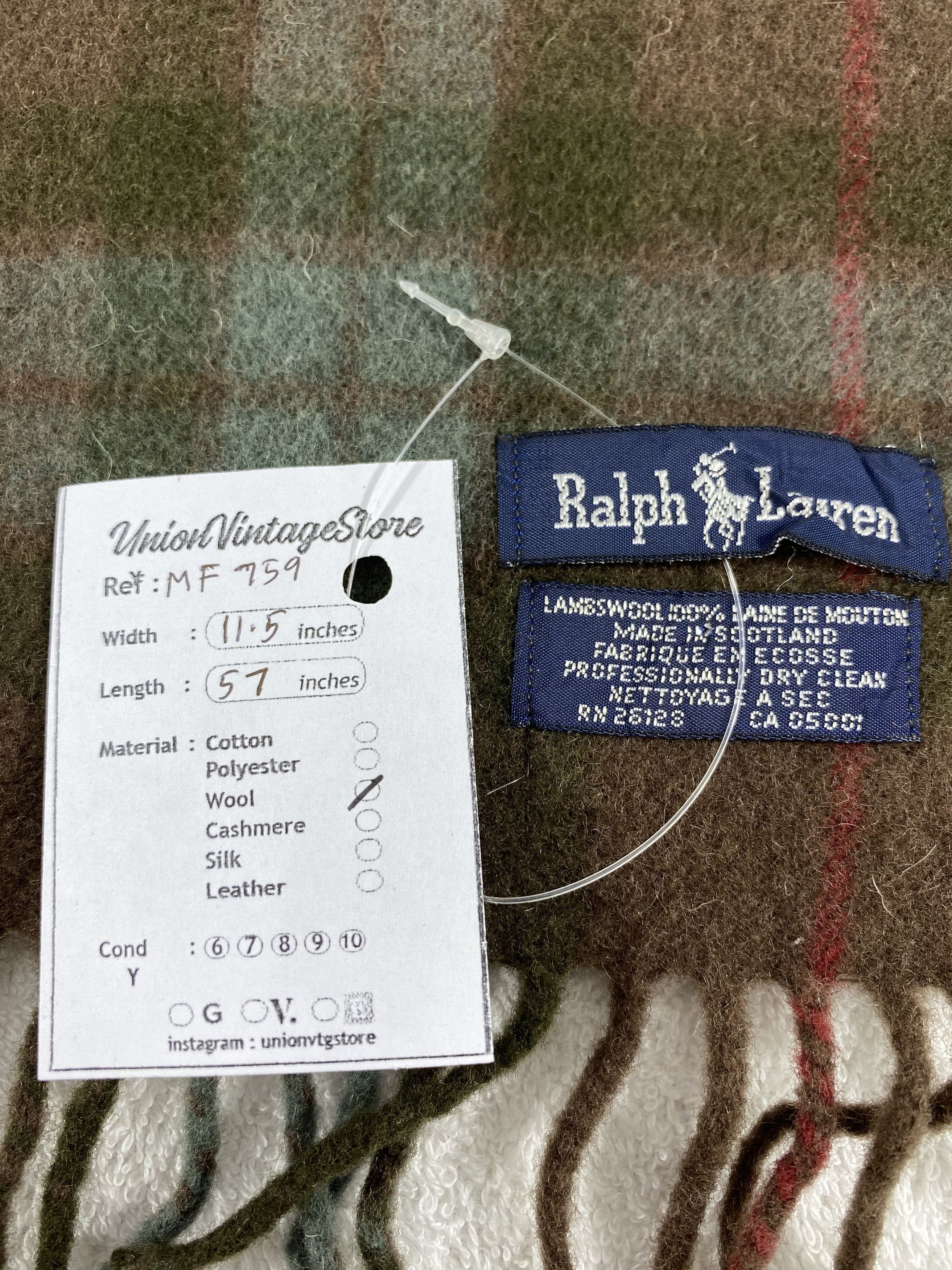 Ralph Lauren Vintage Ralph Lauren Scarf/Muffler/Neckwear MF759 Size ONE SIZE - 5 Thumbnail