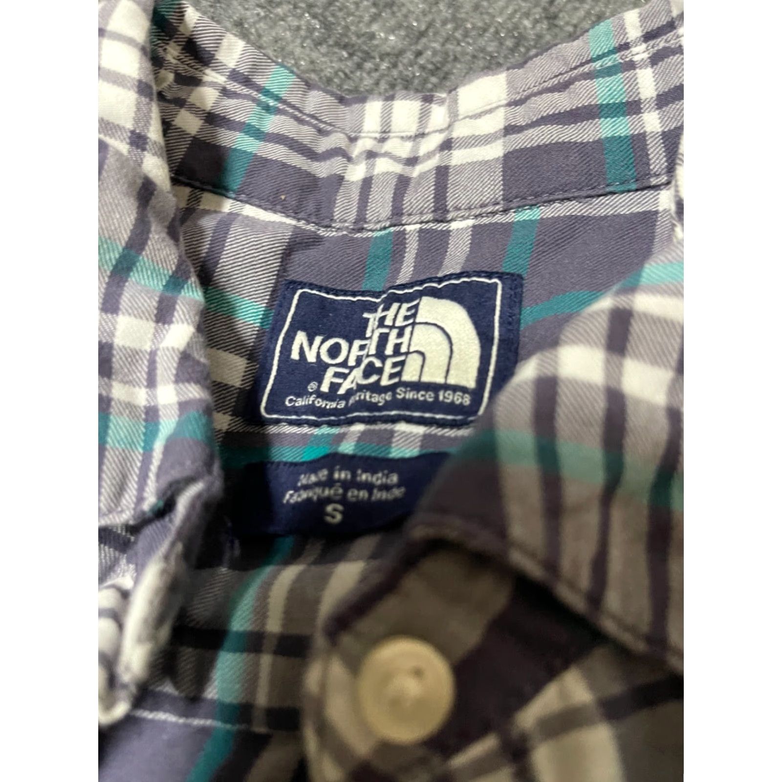 The North Face The North Face Button-Up Shirt Mens Small S Plaid Gray Short Sleeve Button Up Shirt Size US S / EU 44-46 / 1 - 2 Thumbnail