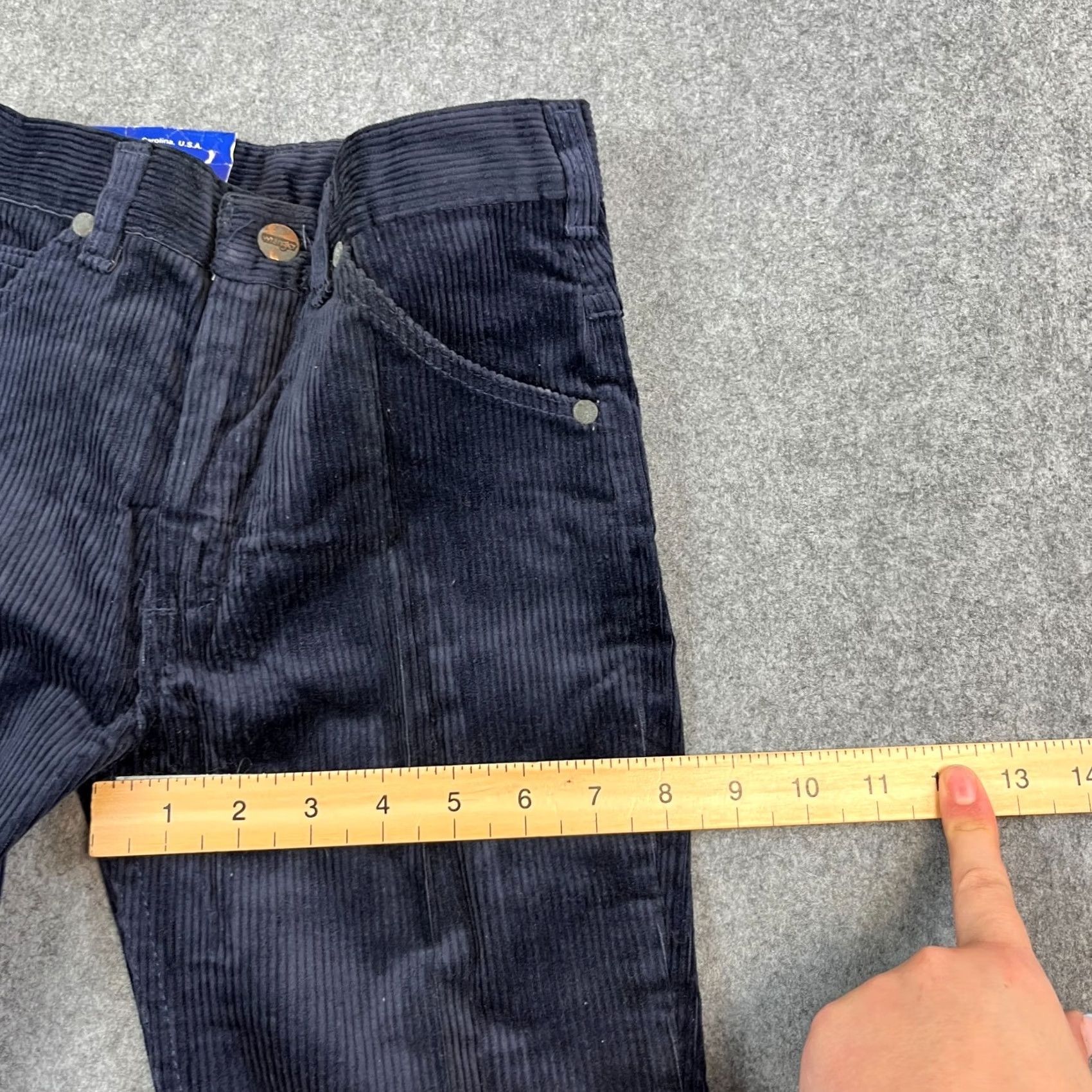 Wrangler VINTAGE Wrangler Jeans Women 4 Corduroy 24 30 UK 90s Blue Deadstock 30 In Inside Leg Slimming Pocket 5 Size 27" / US 4 / IT 40 - 5 Thumbnail