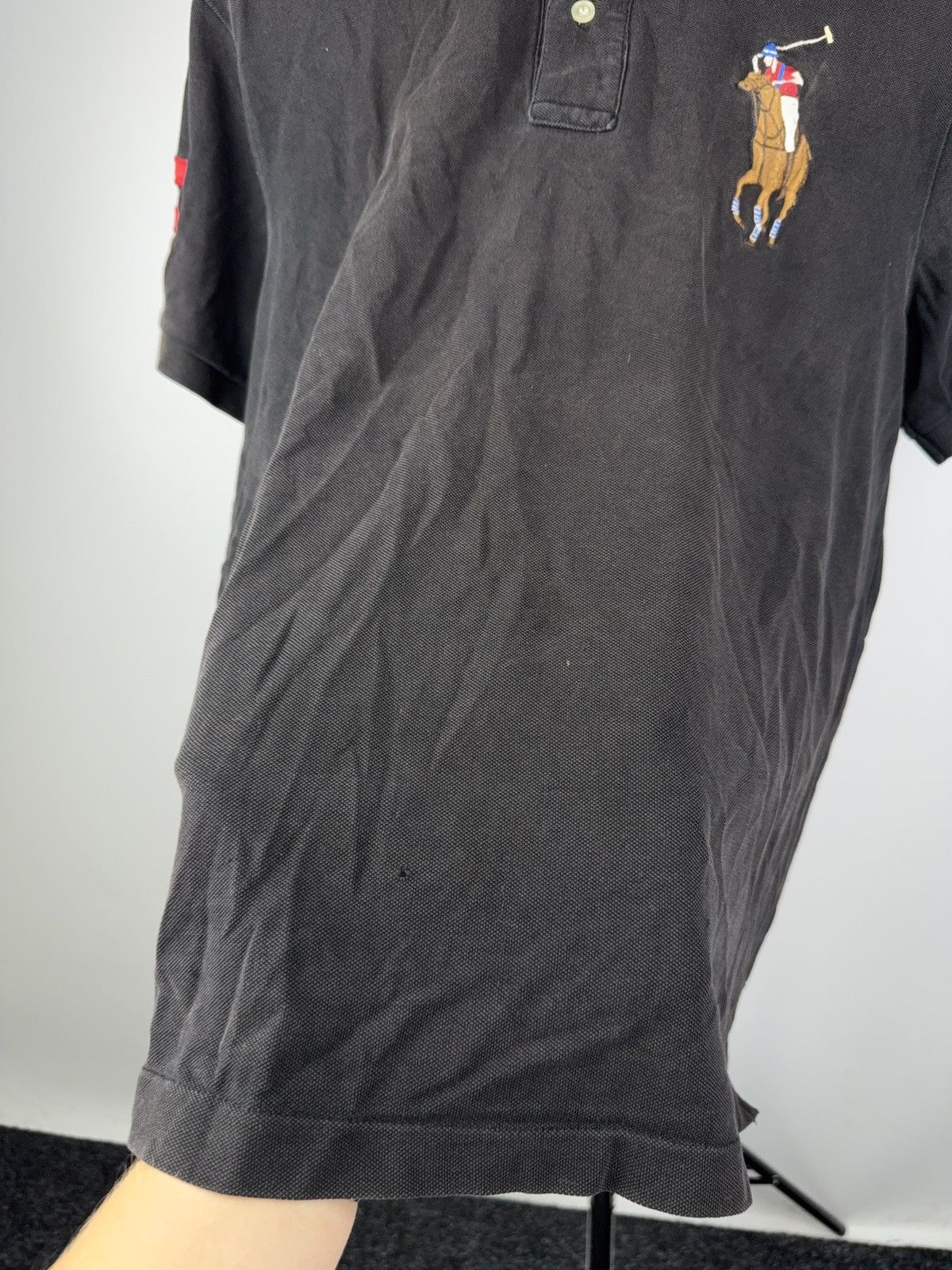 Polo Ralph Lauren Vintage 90s Polo Ralph Lauren #9 Big Pony Faded Polo Shirt Size US L / EU 52-54 / 3 - 9 Thumbnail