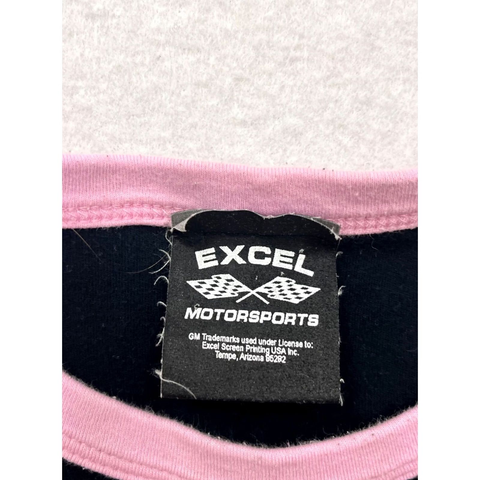 Logo 7 VINTAGE Corvette Logo Black & Pink Ringer T-Shirt Size L / US 10 / IT 46 - 3 Thumbnail