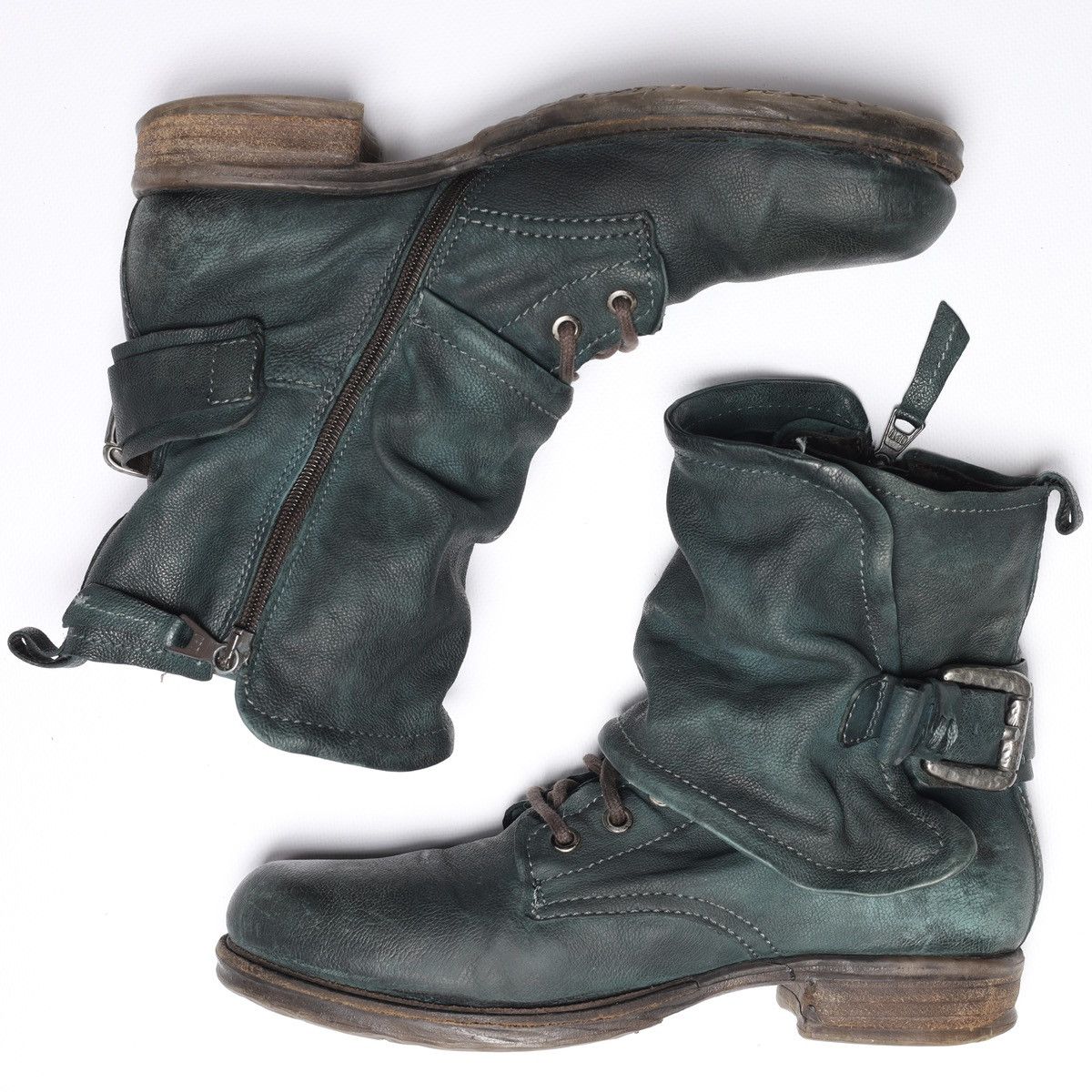 A.S.98 A.S.98 Airstep Green Ankle Boots Saintec Leather Shoes as98 Size US 9 / IT 39 - 2 Thumbnail