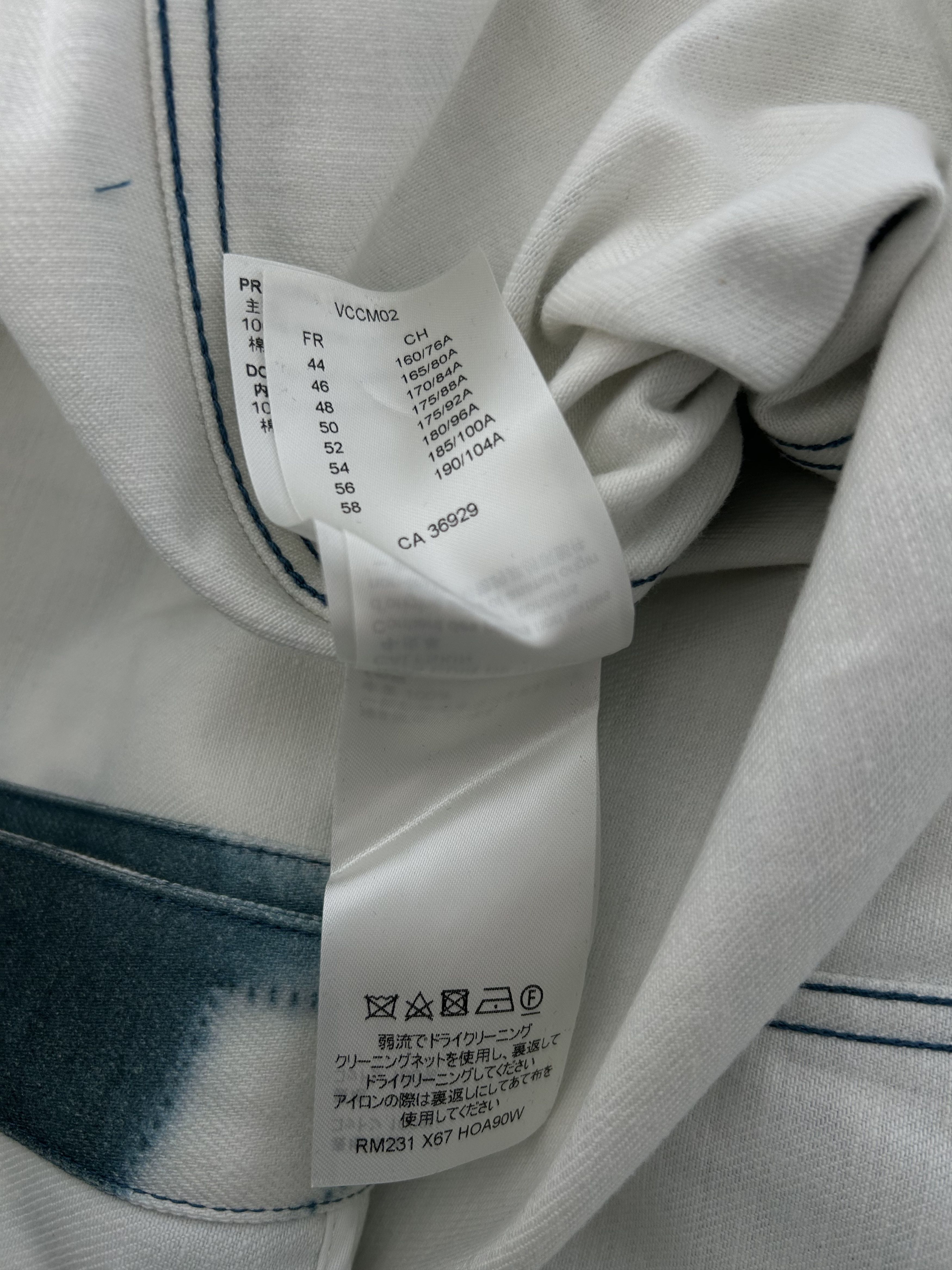 Louis Vuitton Louis Vuitton White & Blue Shibori Monogram Denim Jacket Size US XXL / EU 58 / 5 - 6 Thumbnail