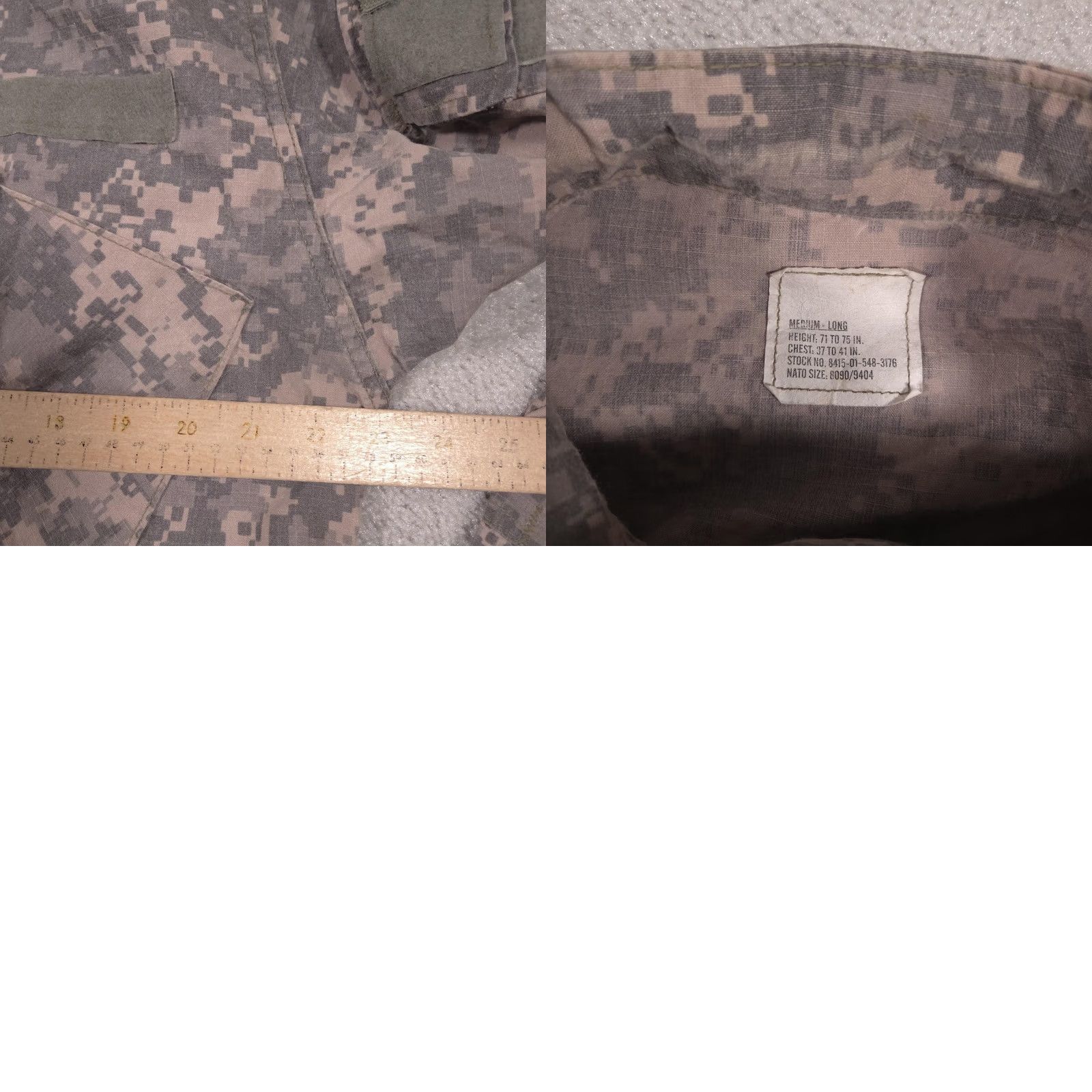 Vintage VINTAGE US Army ACU Jacket Mens Medium Long Gray Digital Camo Combat UCP Field Uniform Size US M / EU 48-50 / 2 - 8 Thumbnail
