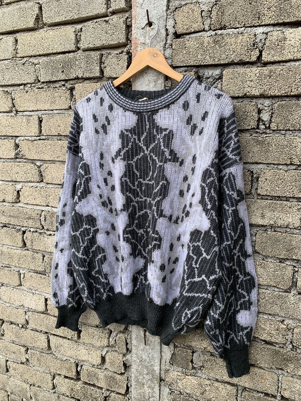 Vintage Crazy Vintage Abstract pattern knit sweatshirt multicolour Size US XL / EU 56 / 4 - 3 Thumbnail