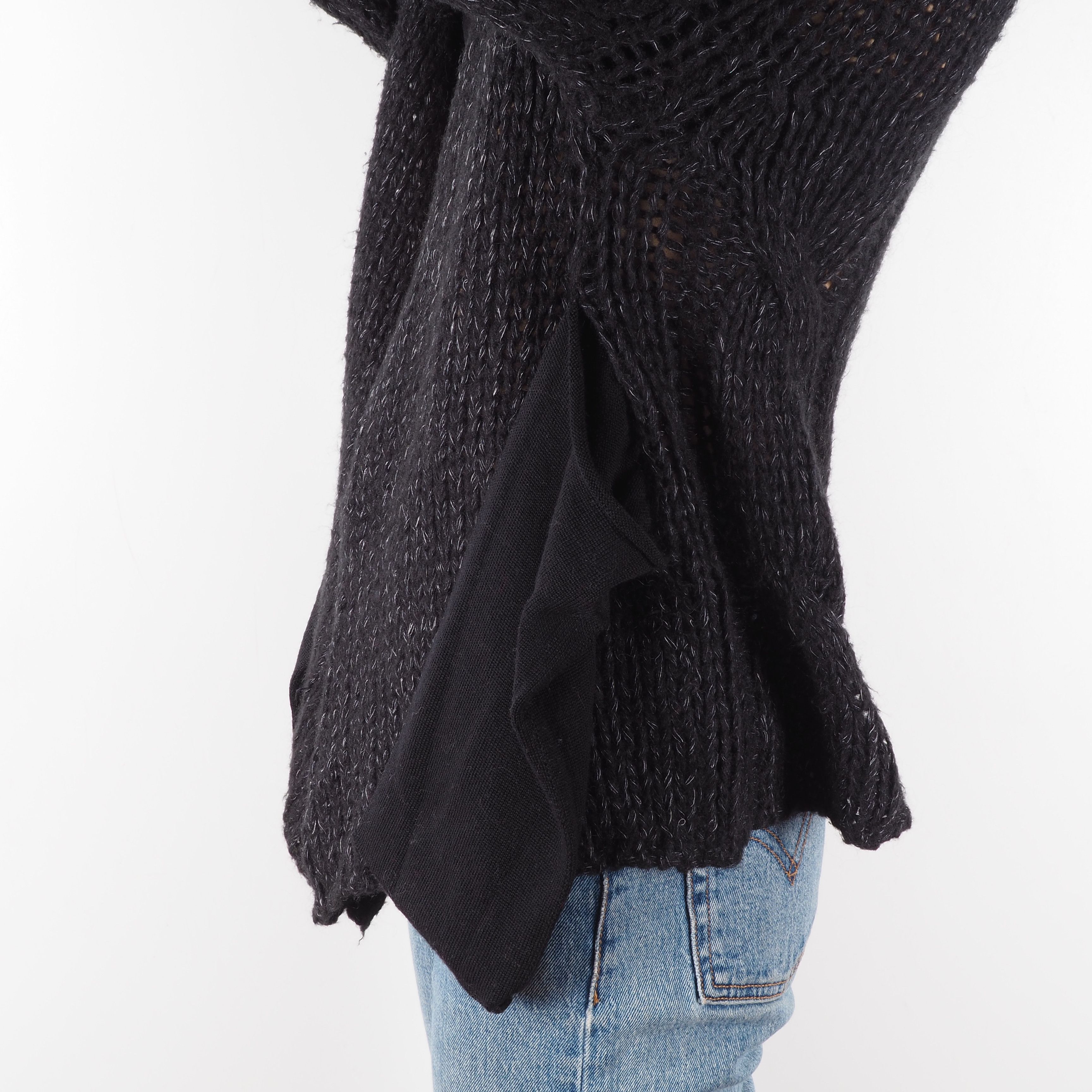 Sarah Pacini Sarah Pacini Gray Mohair Open Cape Sweater Cardigan Size ONE SIZE - 5 Thumbnail