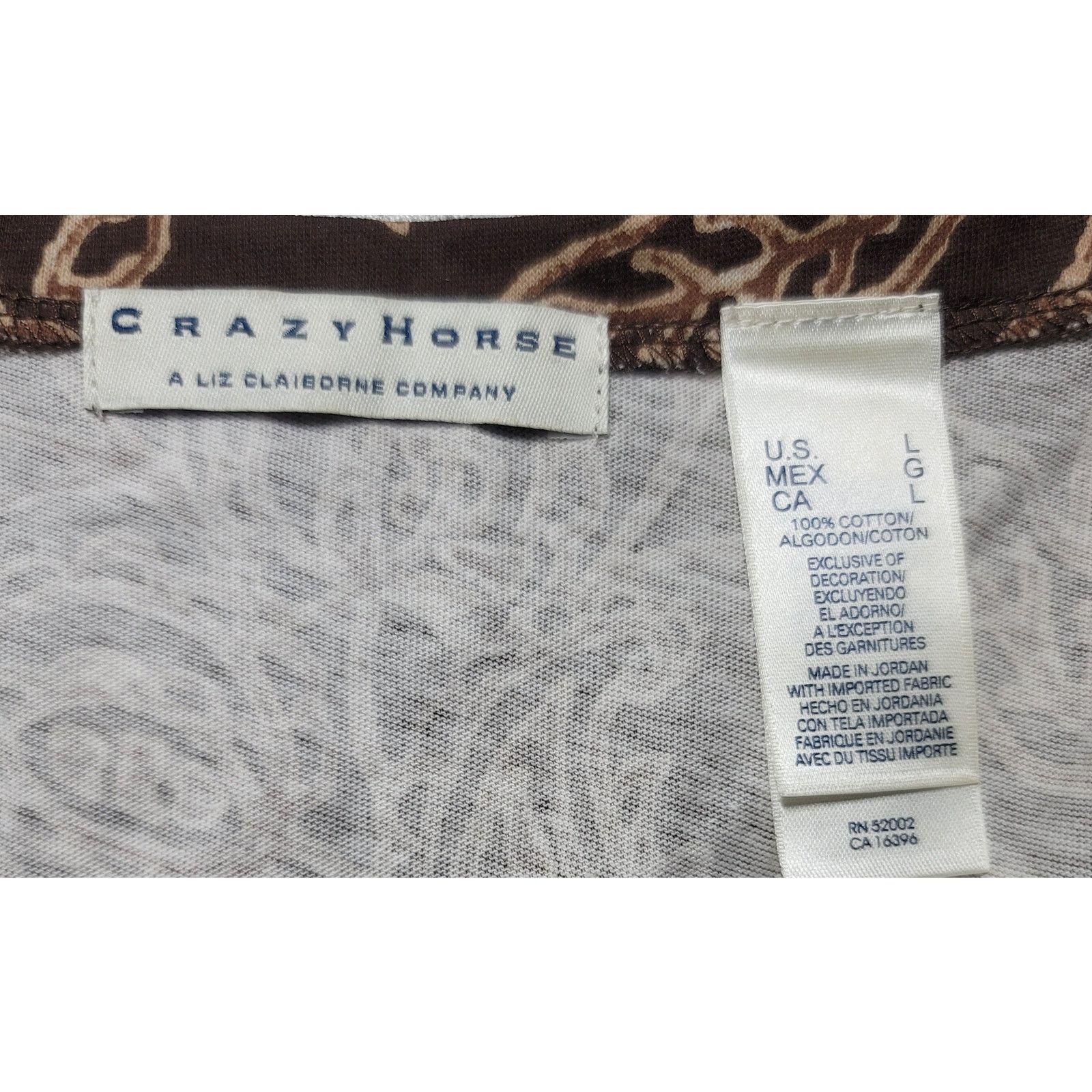 Other Crazy Horse Liz Claiborne Brown Floral Cap Sleeves Large Size L / US 10 / IT 46 - 4 Thumbnail