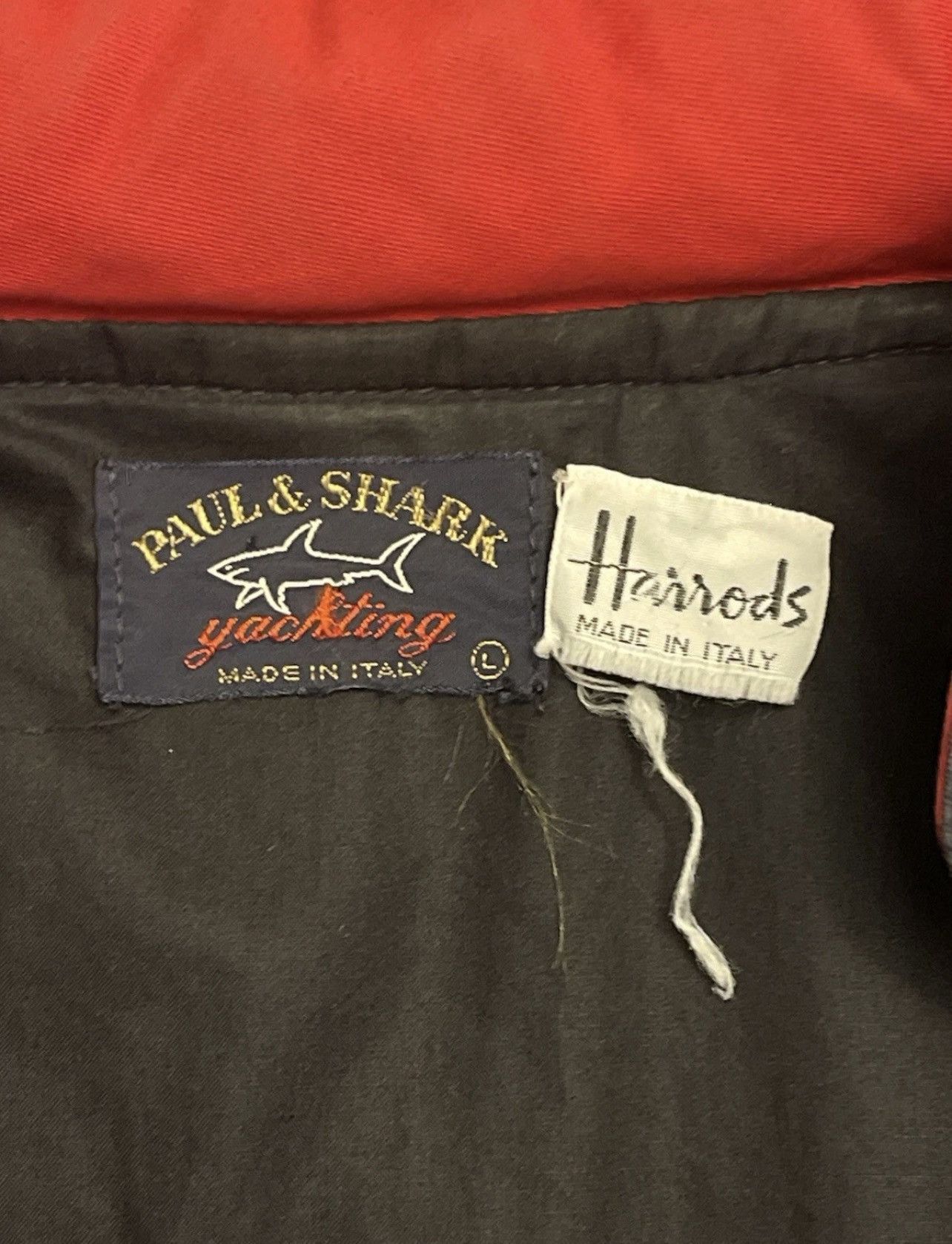 Paul & Shark Vintage Paul & Shark Yachting Harrods Italy Black Red Full Z Size US L / EU 52-54 / 3 - 8 Thumbnail