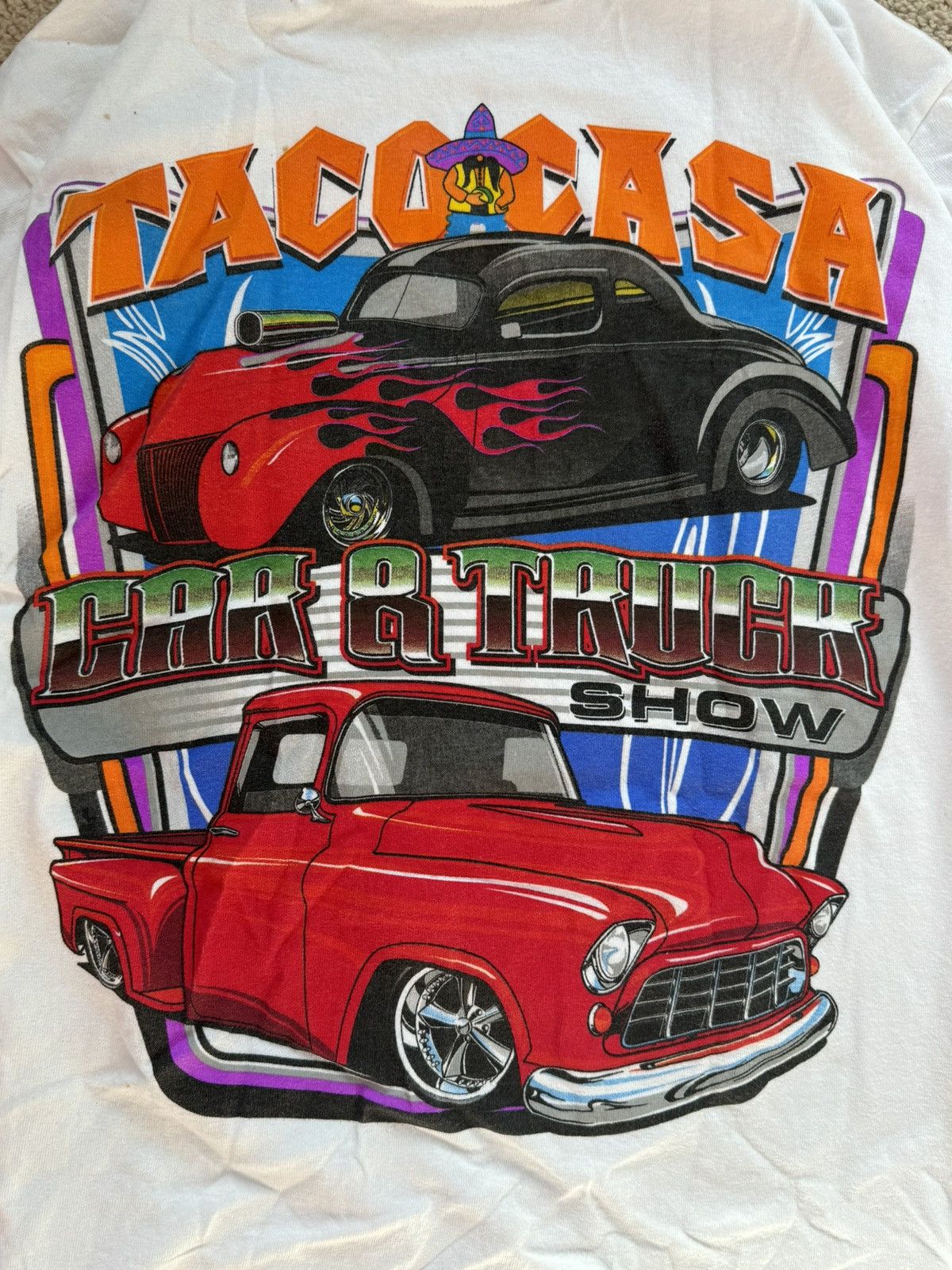 Vintage Vintage Taco Casa Car & Truck Show White Medium Size US M / EU 48-50 / 2 - 2 Thumbnail