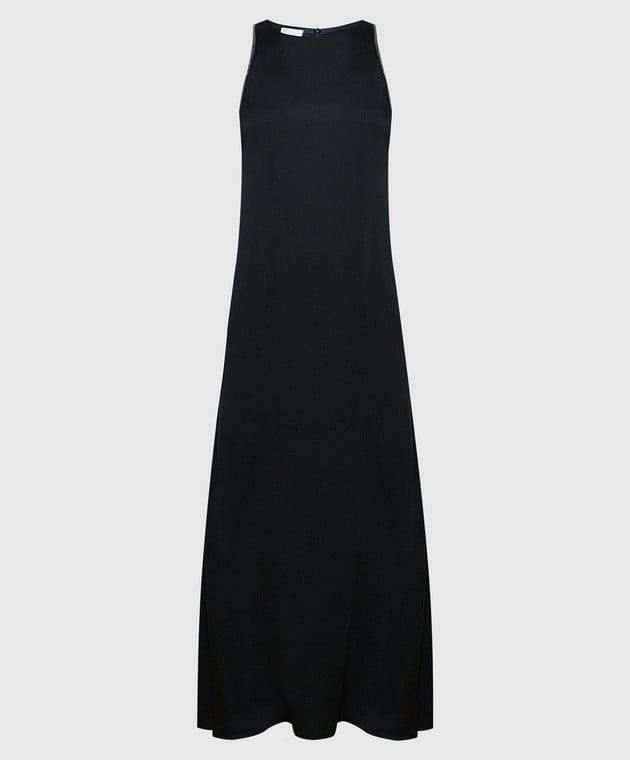 Brunello Cucinelli o1w1db10825 Dress in Black Size S / US 4 / IT 40 - 1 Thumbnail