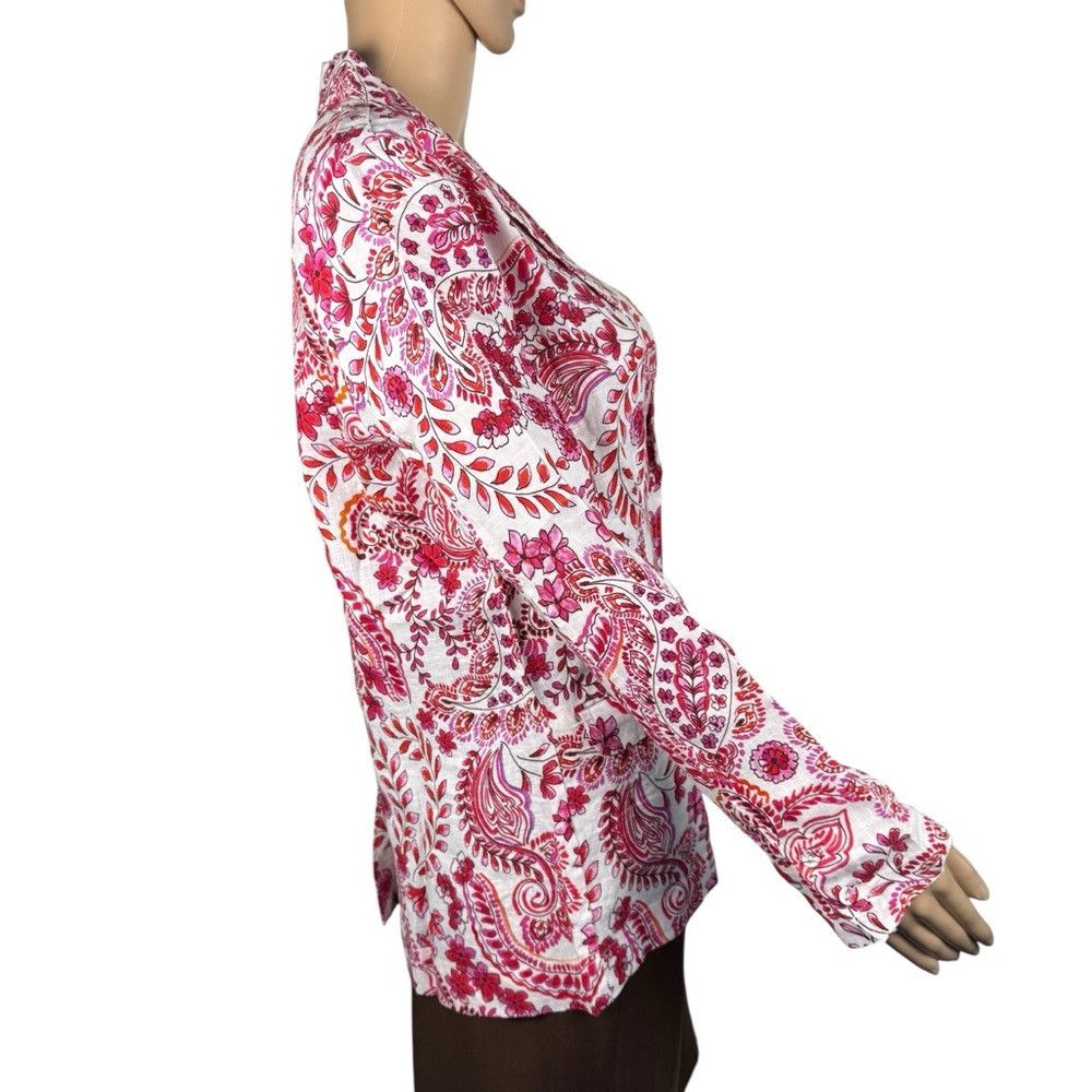 Johnny Was NWT New $255 Johnny Was Lillet Linen Floral Blazer Size XS Size XS / US 0-2 / IT 36-38 - 4 Thumbnail