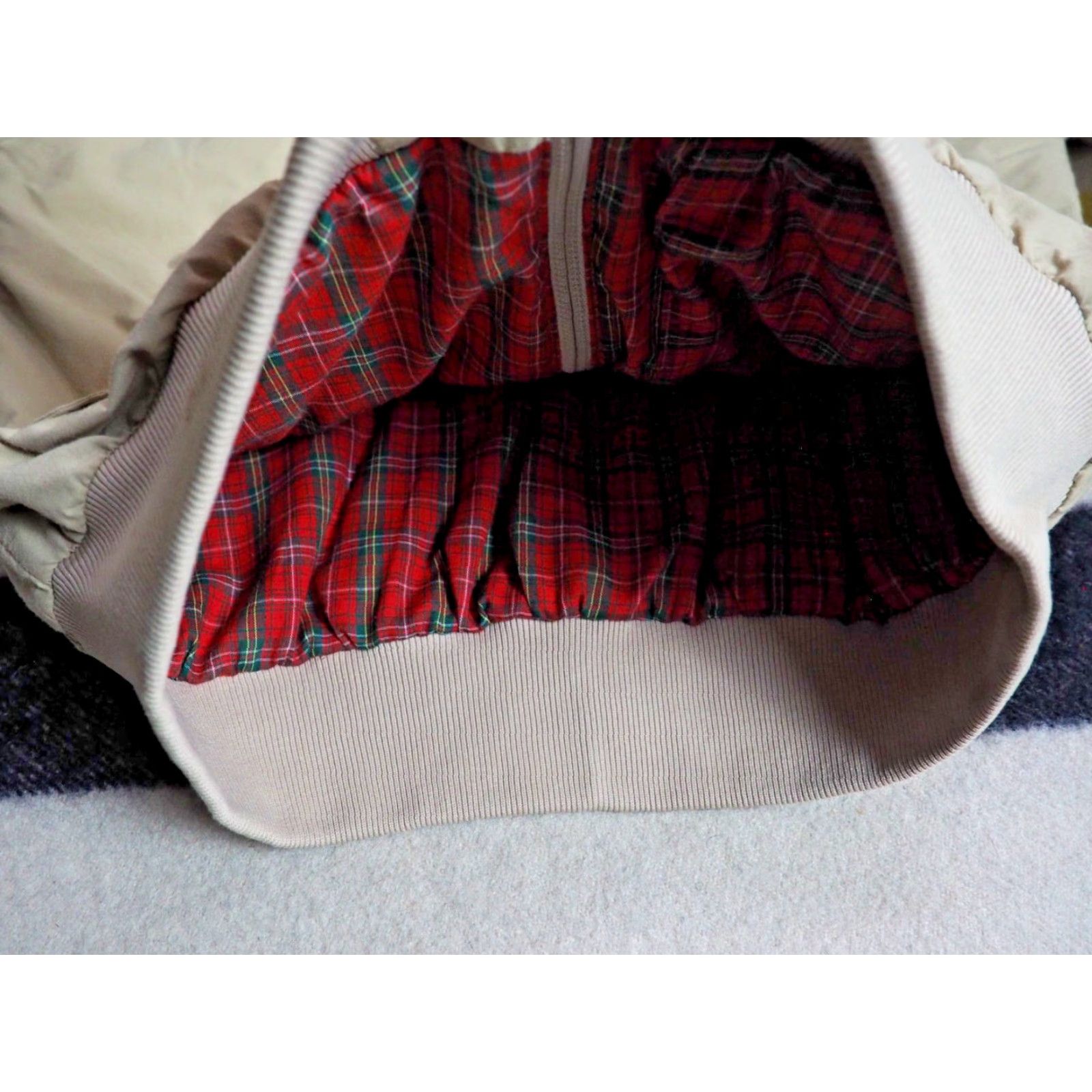 Vintage VTG 80s REI GTX Goretex Beige Plaid Lined Nylon Outdoor Bomber Jacket Mens M Size US M / EU 48-50 / 2 - 5 Thumbnail