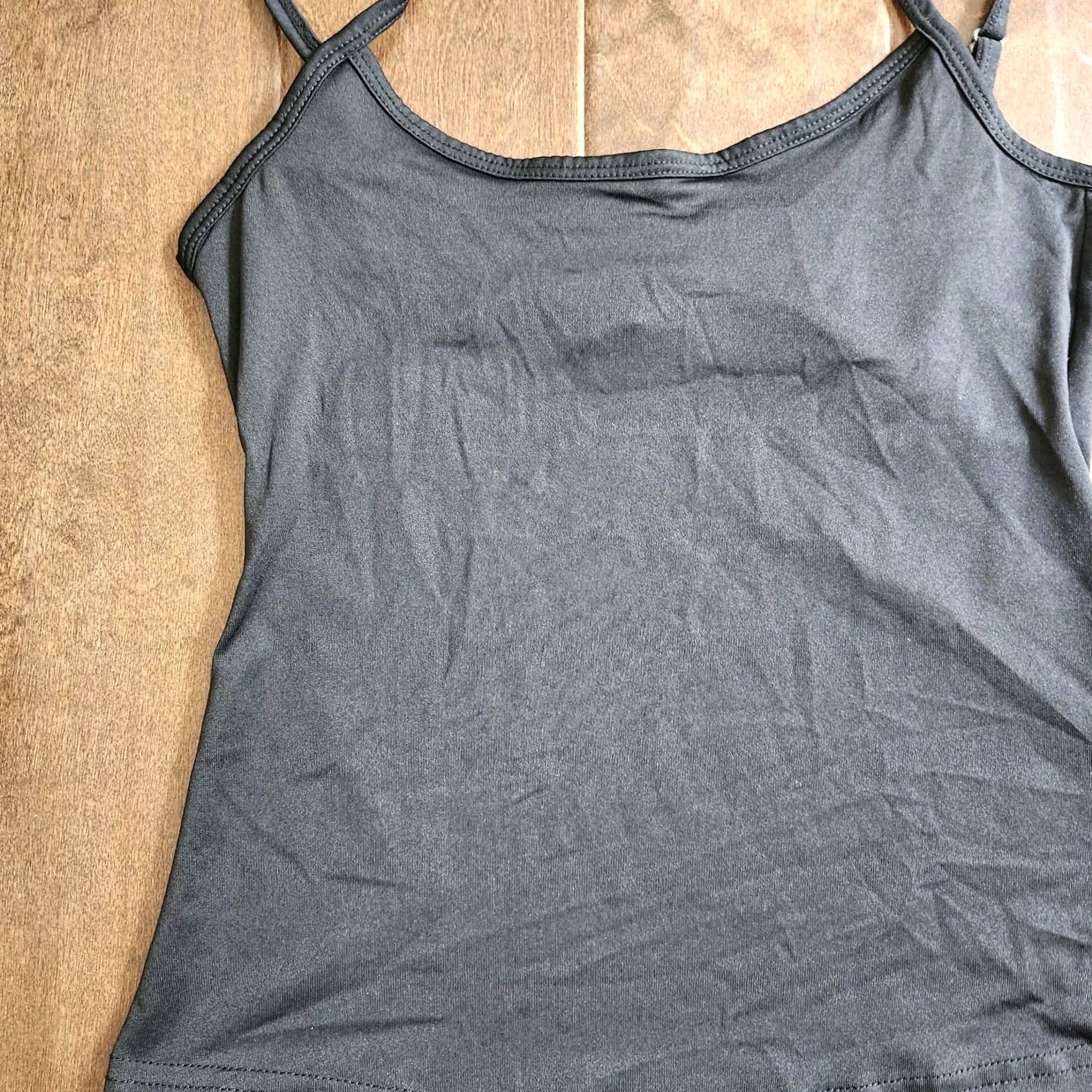 Vintage Lily Tank Top Black Sleeveless Spaghetti Strap Pullover - Small Womens Regular Fit Short Sleeveless Teen Casual Formal Party/Cocktail Size S / US 4 / IT 40 - 2 Thumbnail