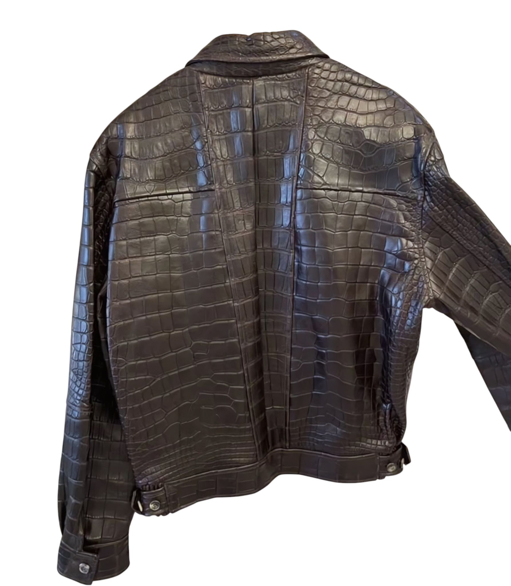 Brioni REAL CROCODILE SKIN LEATHER JACKET Size US L / EU 52-54 / 3 - 3 Thumbnail