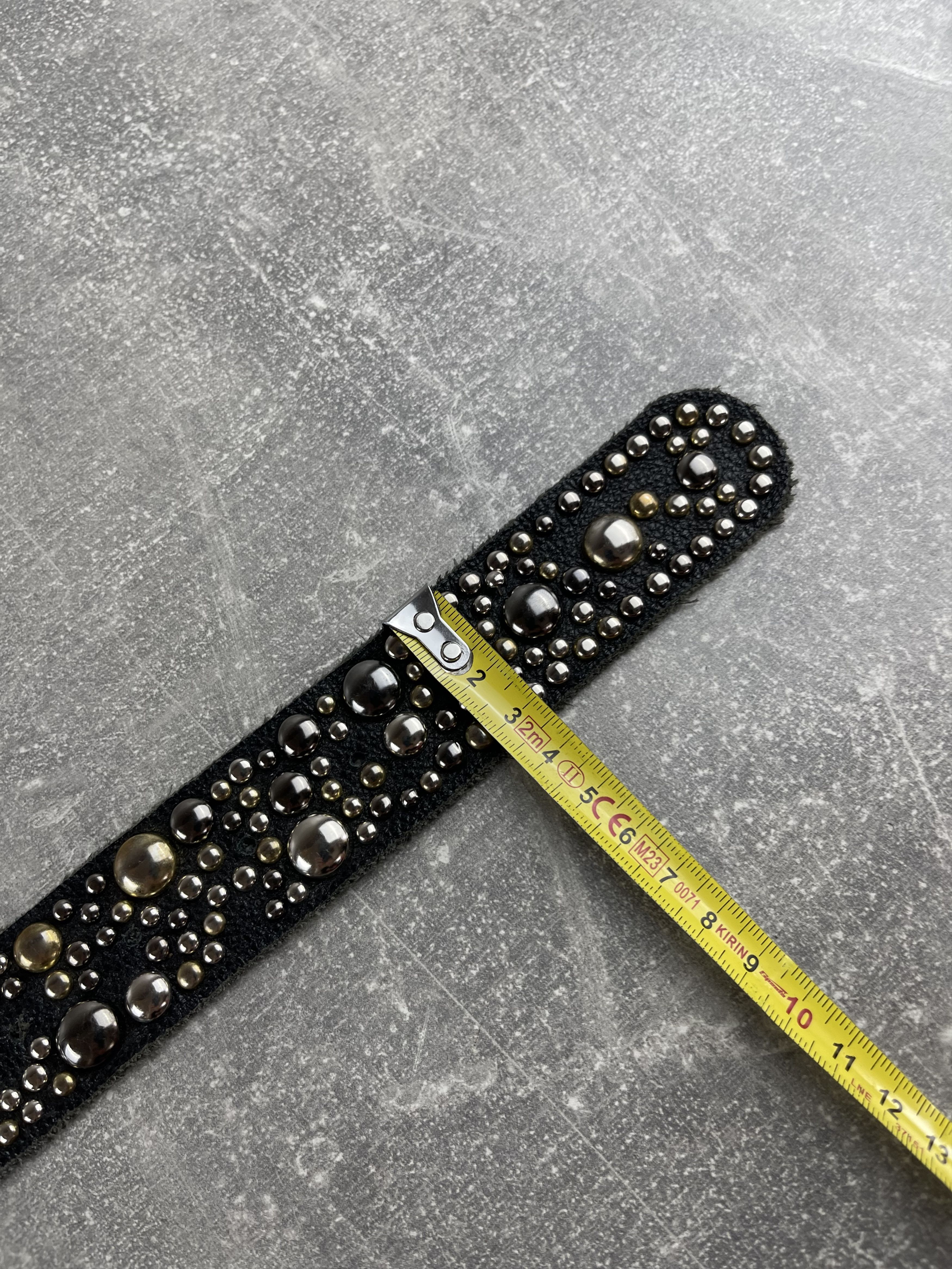 Seditionaries Y2K vintage leather green avant garde rhinestones belt Size ONE SIZE - 7 Thumbnail