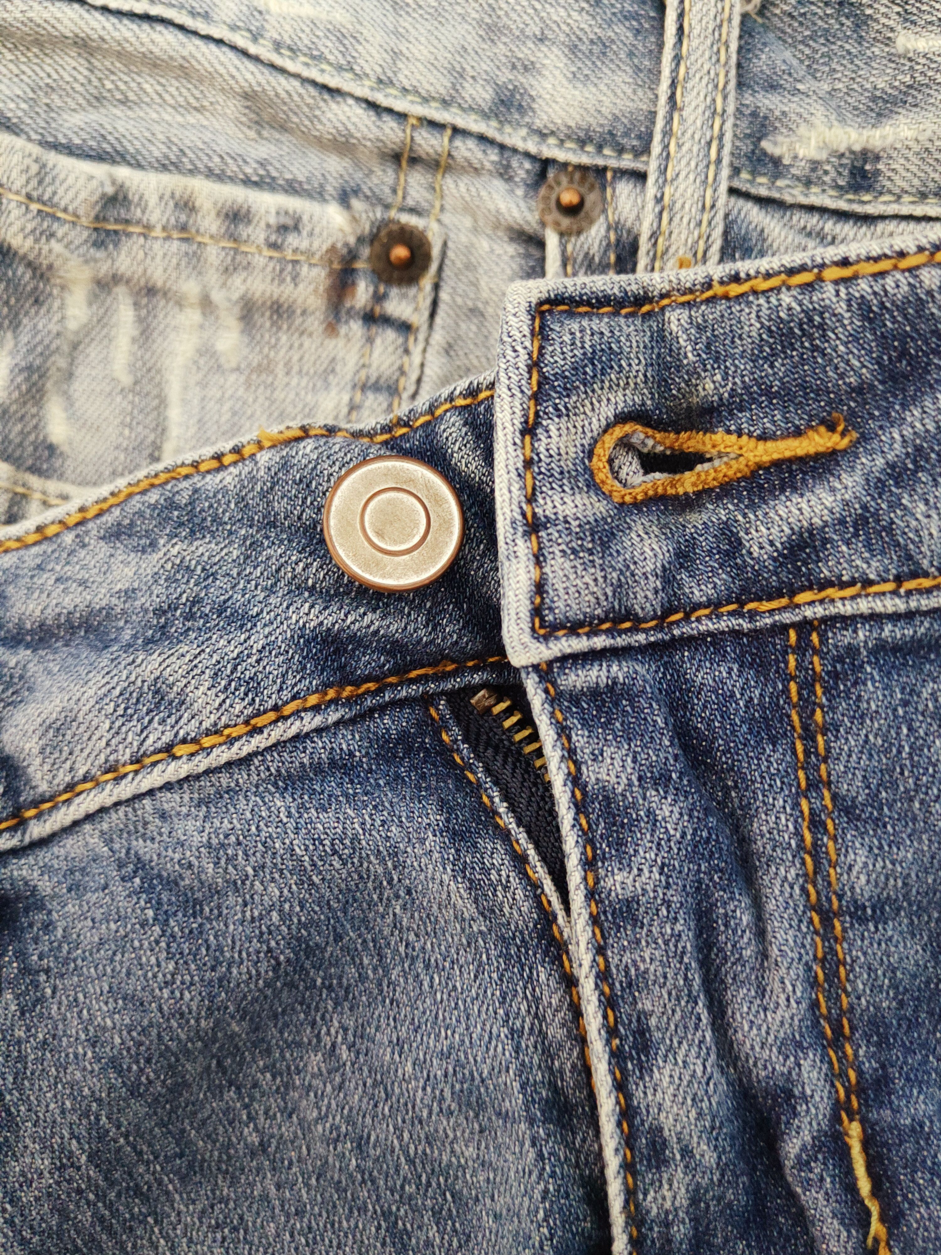 Forever 21 × Vintage Forever 21 Blue Distressed Ripped Skinny Jeans Size 29" - 13 Thumbnail