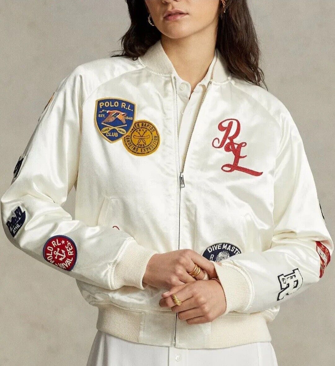 image of Ralph Laurent Jacket in White, Women's (Size Medium)