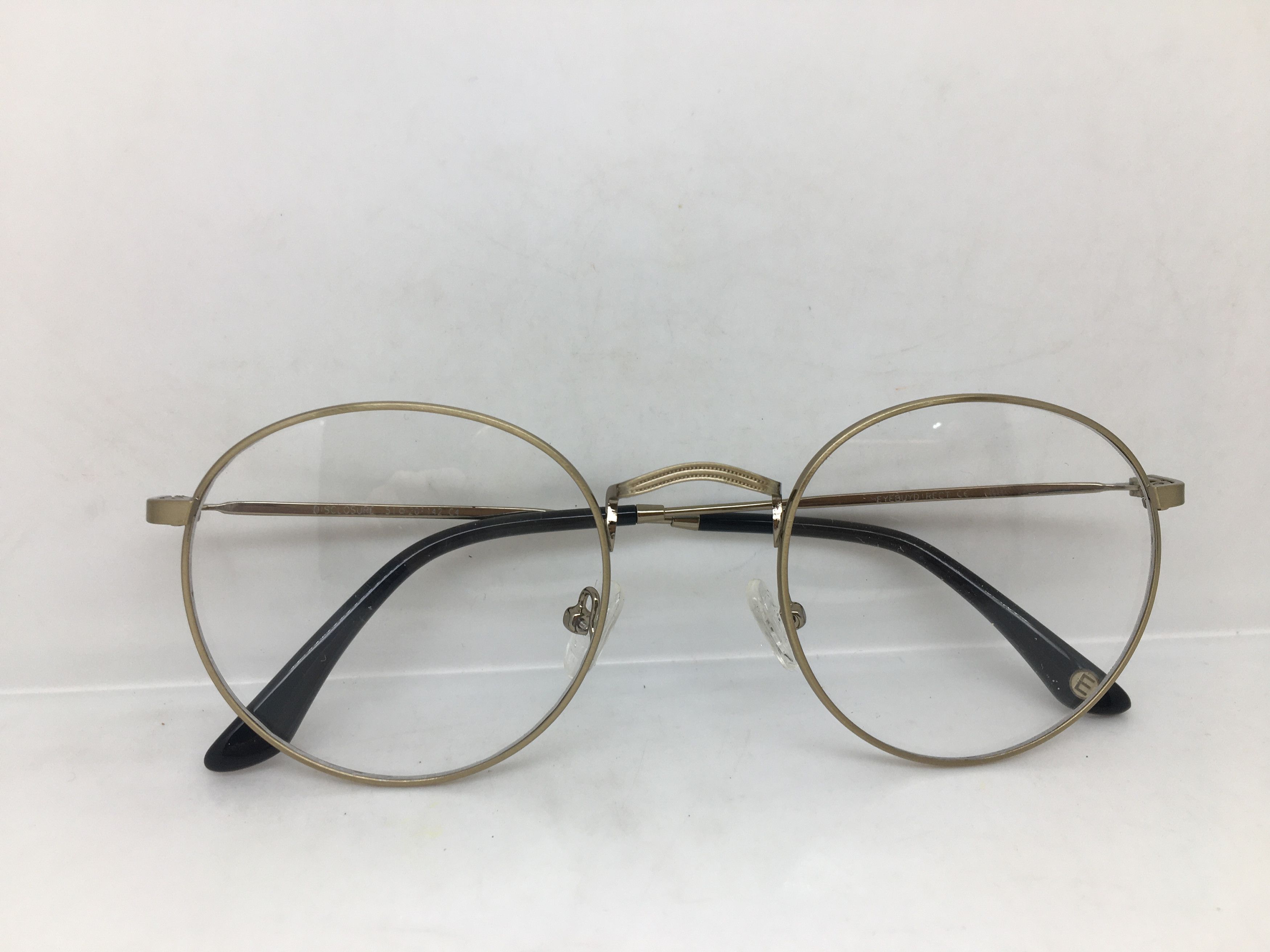 Other Eyebuydirect Disclosure Gold Round Eyeglasses Frame Size ONE SIZE - 9 Thumbnail