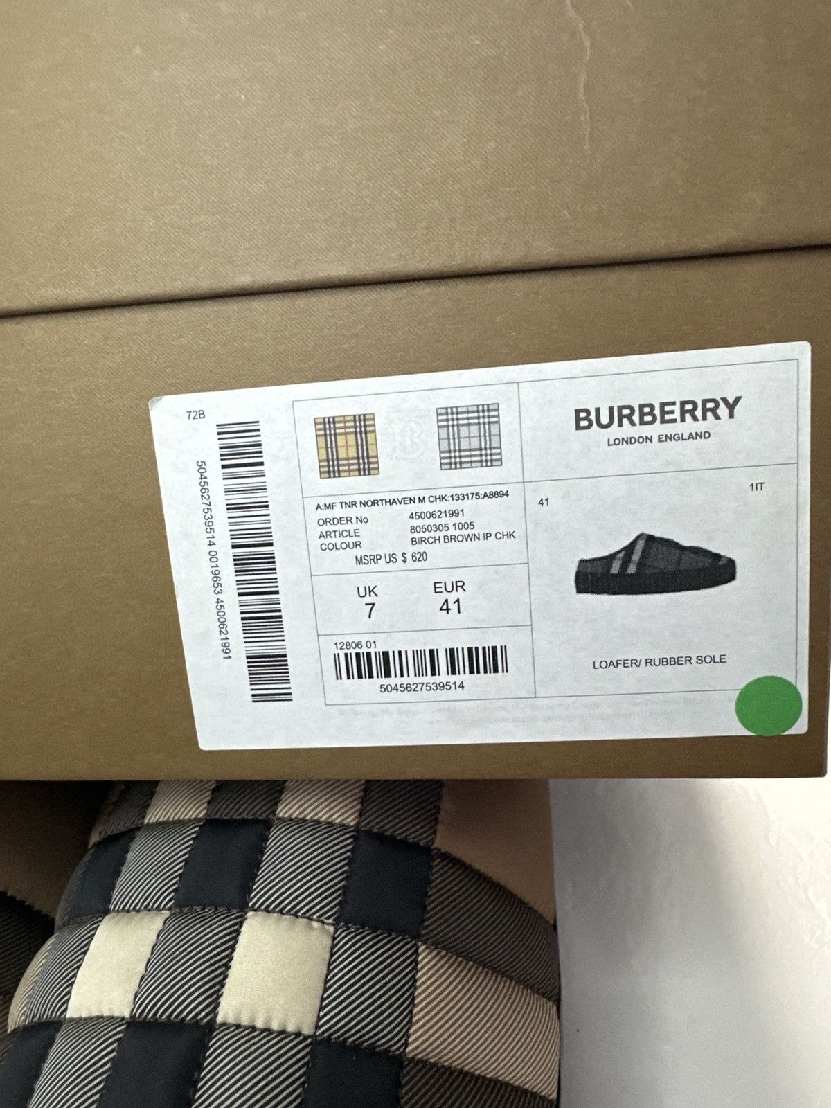 Burberry BURBERRY SLIPPERS AND CLOGS MEN FABRIC BROWN BIRCH Size US 8.5 / EU 41-42 - 10 Thumbnail