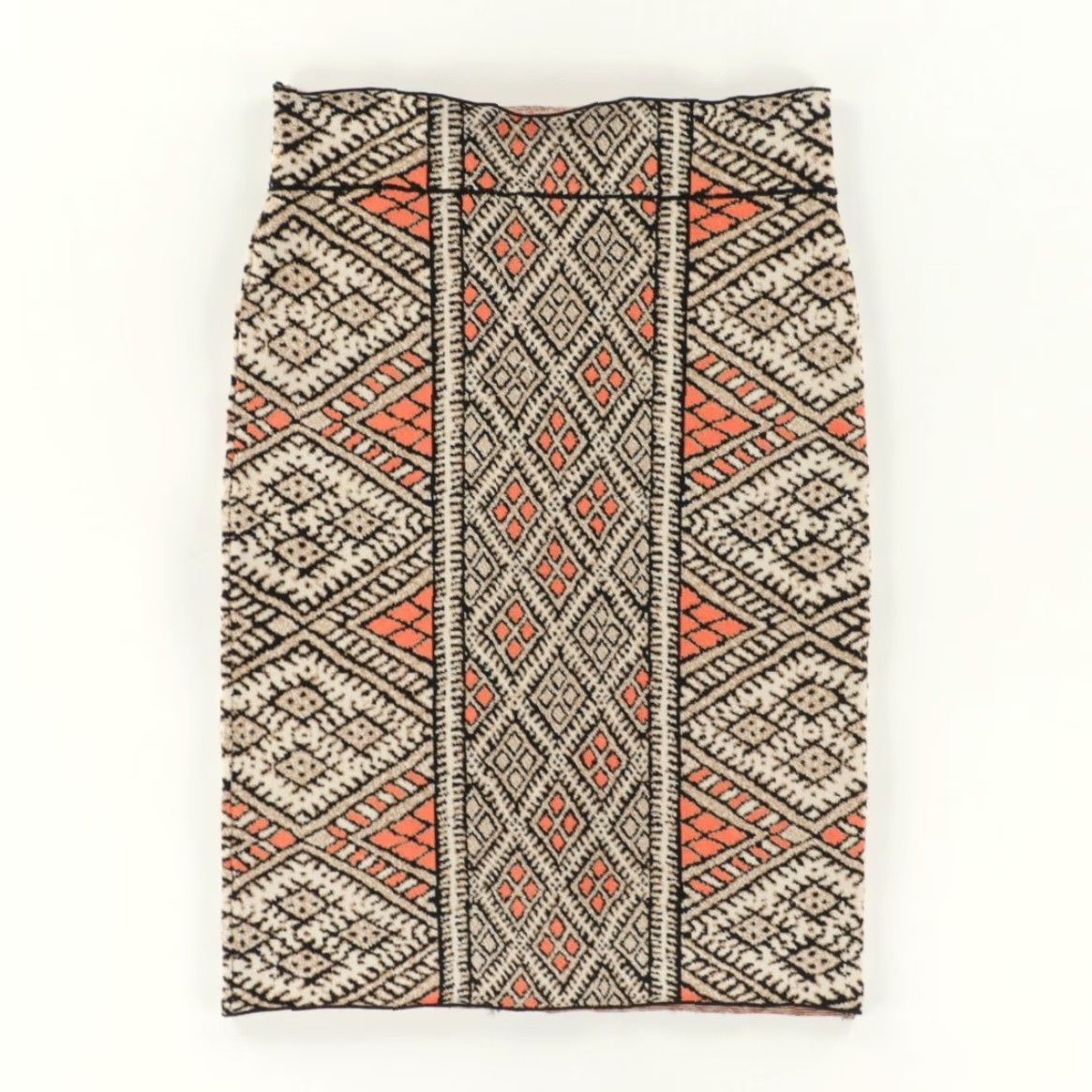 Bcbgmaxazria BCBG Maxazria Skirt Women M Pencil Carmel Jacquard Stretch Woven Rayon Multi-Colored All Over Print Casual Modern 90s Size 32" / US 10 / IT 46 - 4 Thumbnail