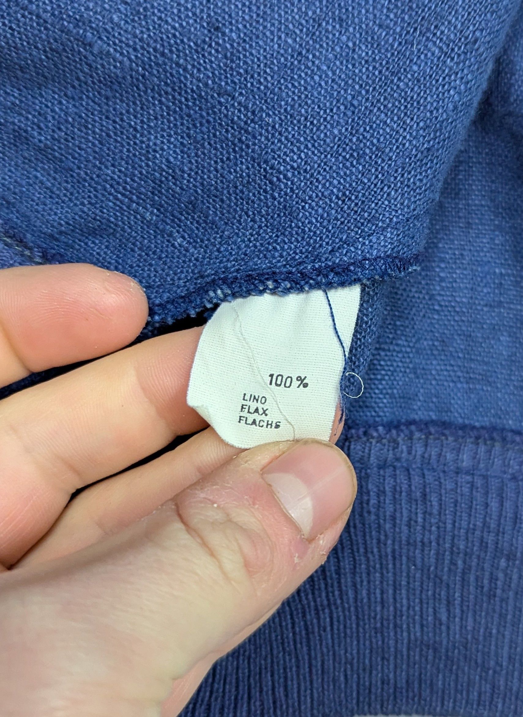 Gran Sasso Rare Gran Sasso 70s Vintage Linen Jacket Faded Blue Size US L / EU 52-54 / 3 - 14 Thumbnail