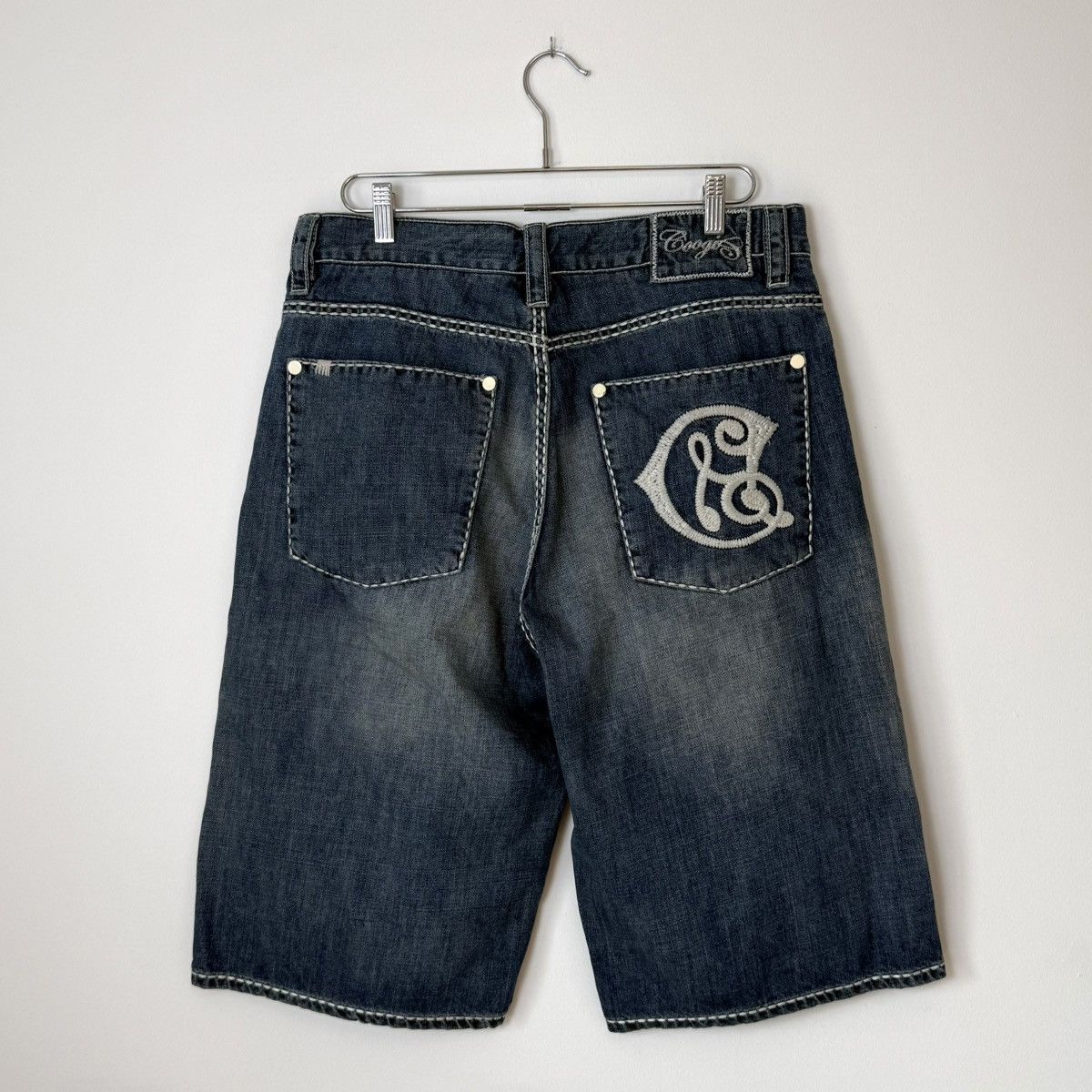 Coogi Vtg 2000s Coogi Faded Contrast Stitch Baggy Jorts ERD Grunge Size US 36 / EU 52 - 1 Thumbnail