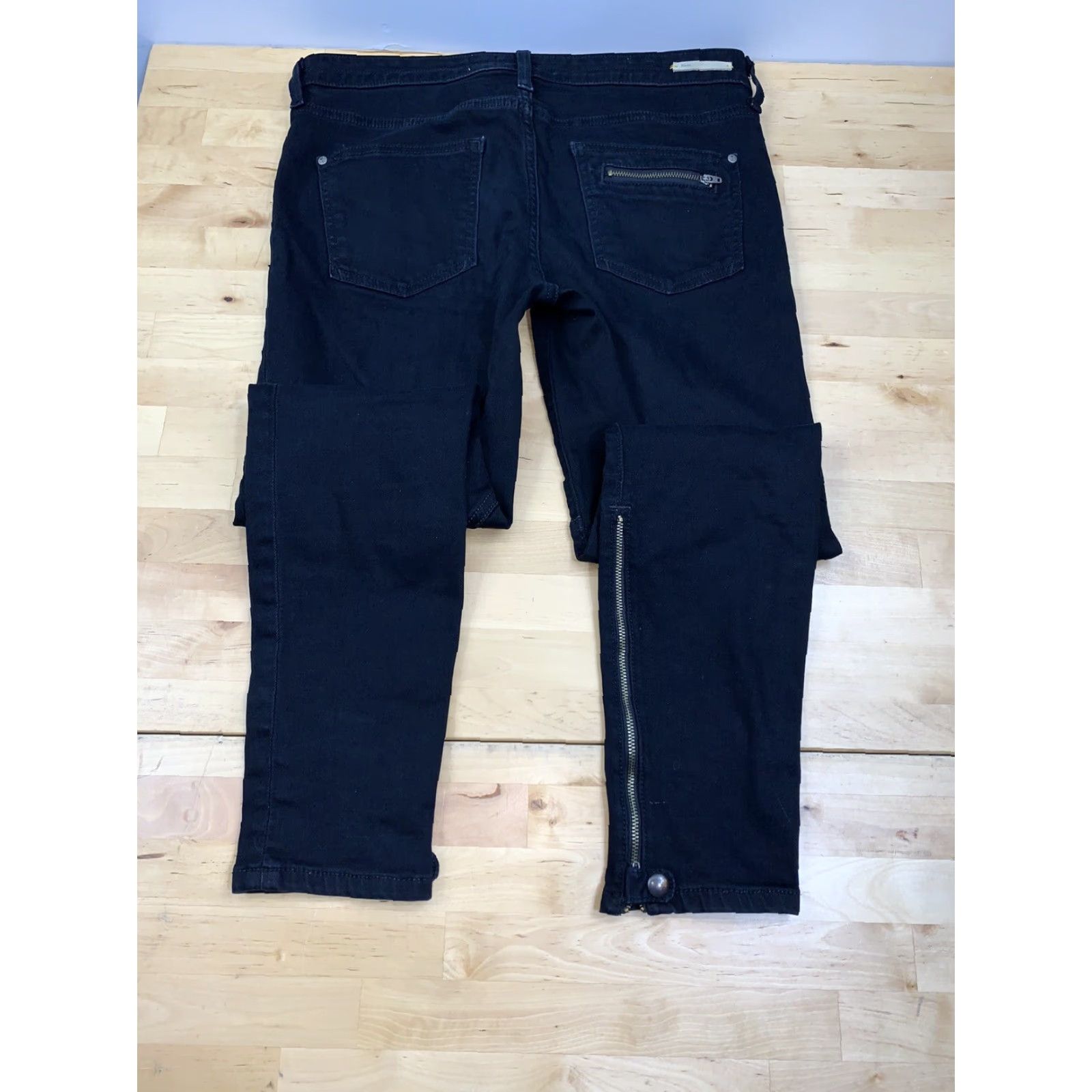 Vintage Pilcro and the Letterpress Jeans Zippers 29 Black Skinny Women Size 29 Distress #4845 Size 29" - 4 Thumbnail