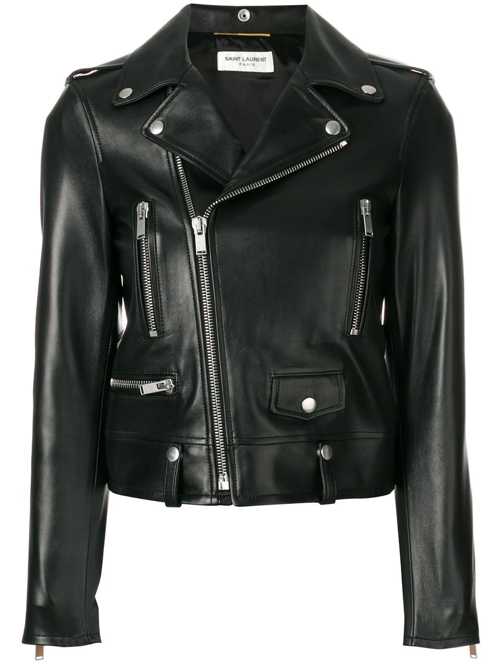 Saint Laurent Paris LEATHER JACKET Size S / US 4 / IT 40 - 1 Thumbnail