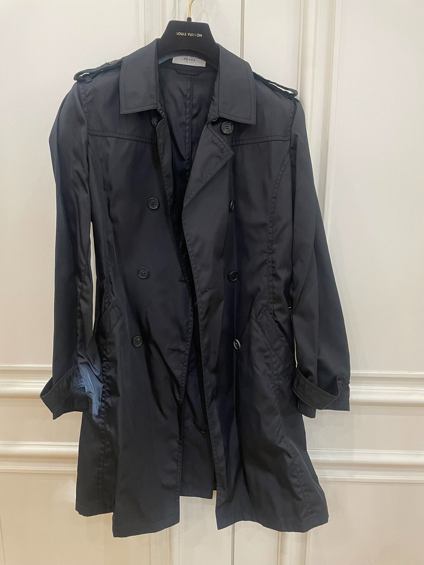 Prada Prada Black Trench Coat Size 42 Size US XS / EU 42 / 0 - 1 Thumbnail