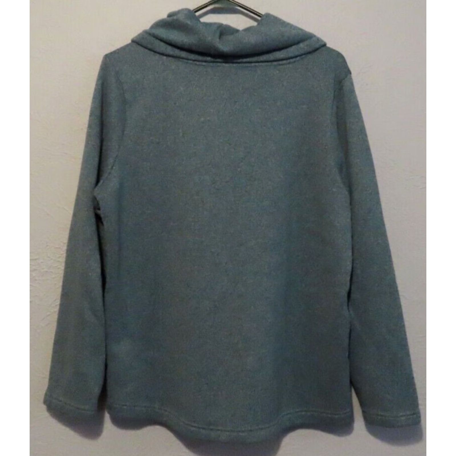 Vintage L.L. Bean Heather Blue Cowl Neck Womens XL Fleece Pullover Sweatshirt Sweater Size XL / US 12-14 / IT 48-50 - 5 Thumbnail